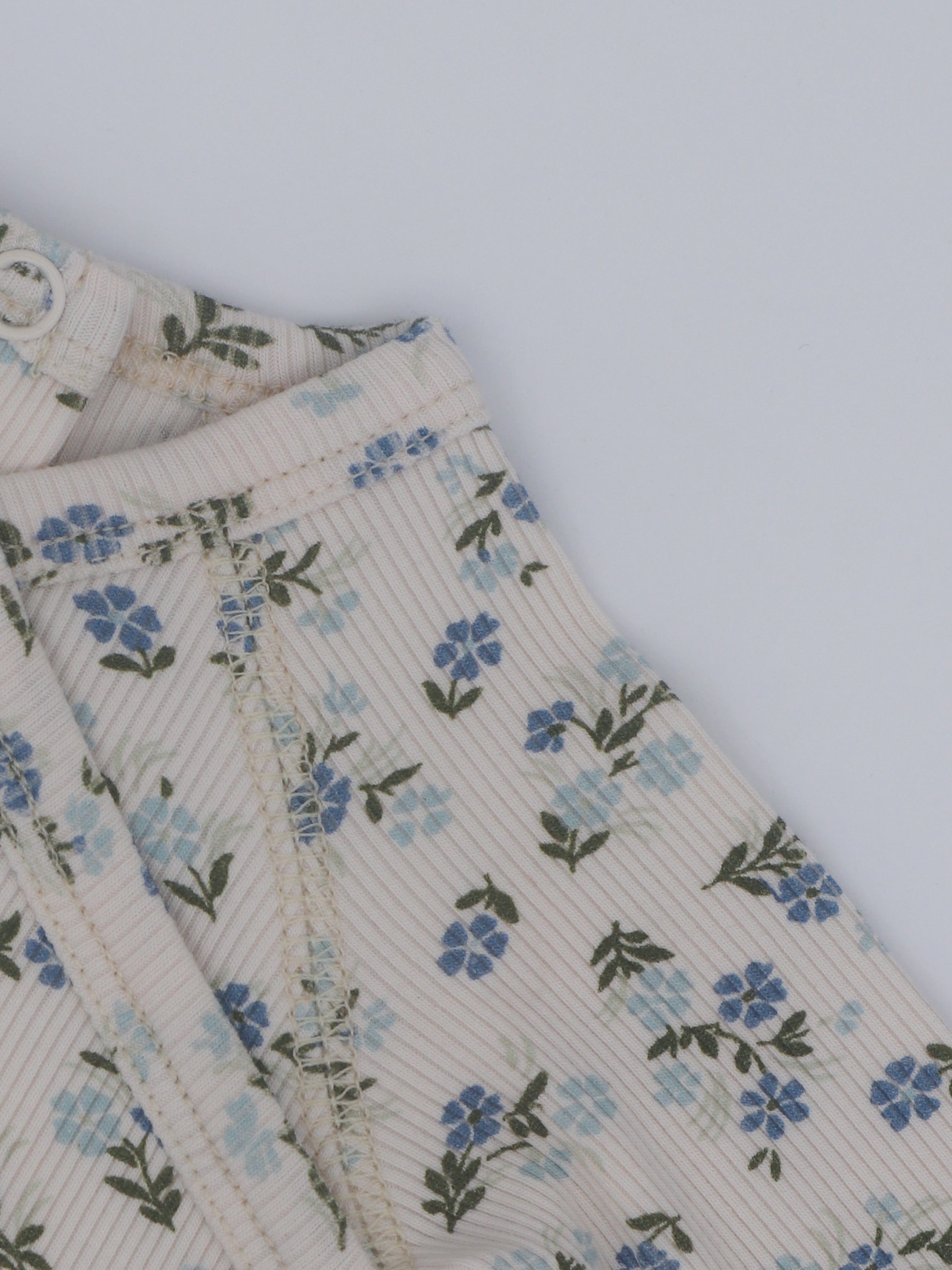 Garden Print-stretchy-Blue