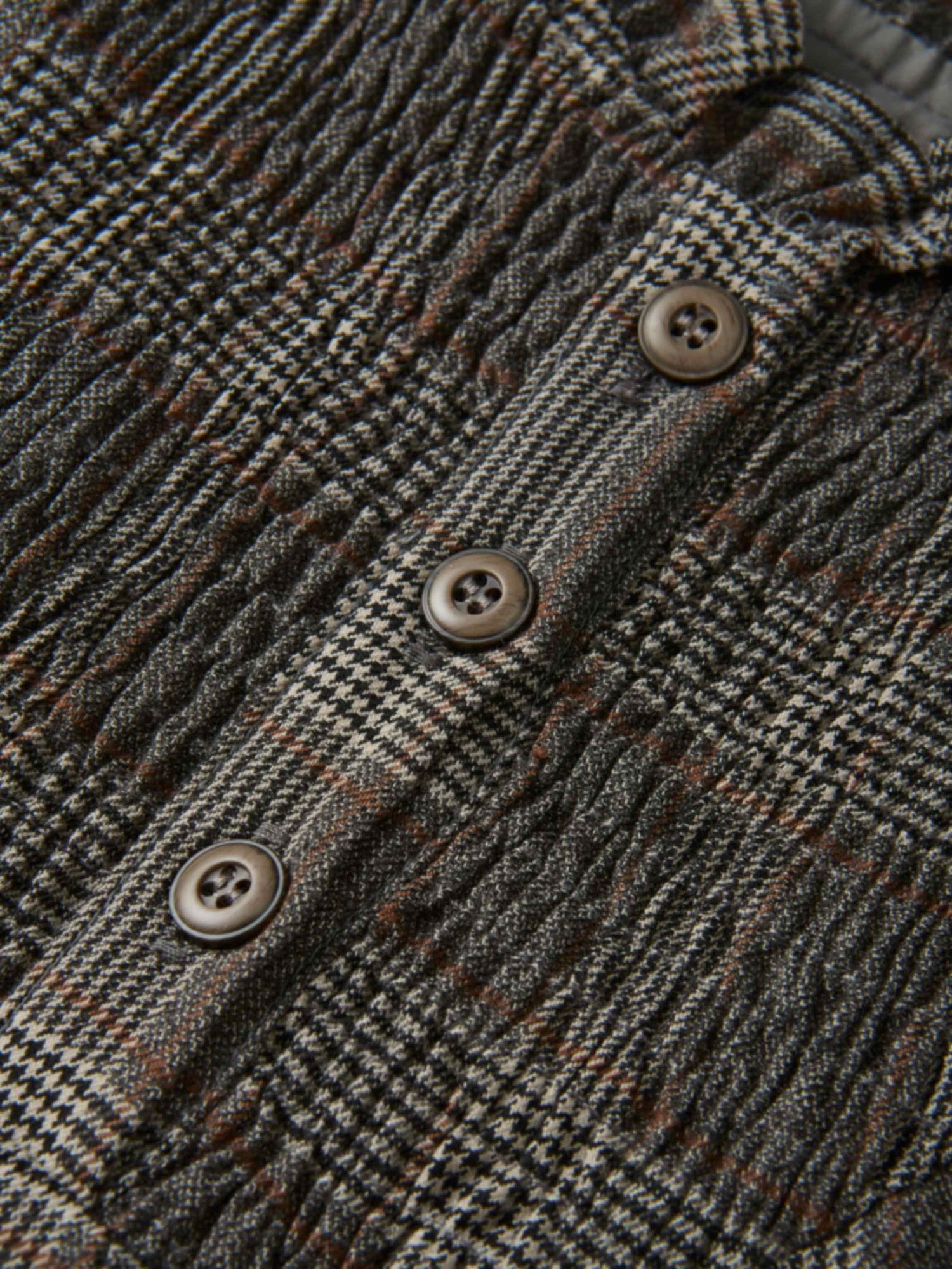 Plaid Shirt and Bloomers Set - Grey by Adee; grey plaid fabric with brown buttons