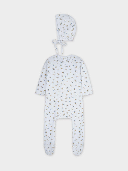 Rose Layette Set-Blue