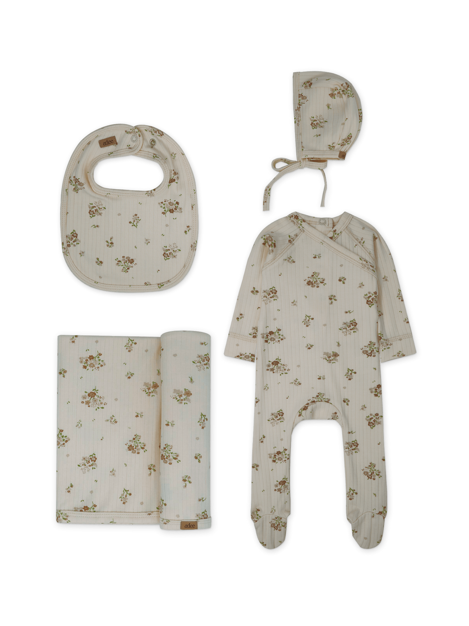 Bouquet Print Layette Set