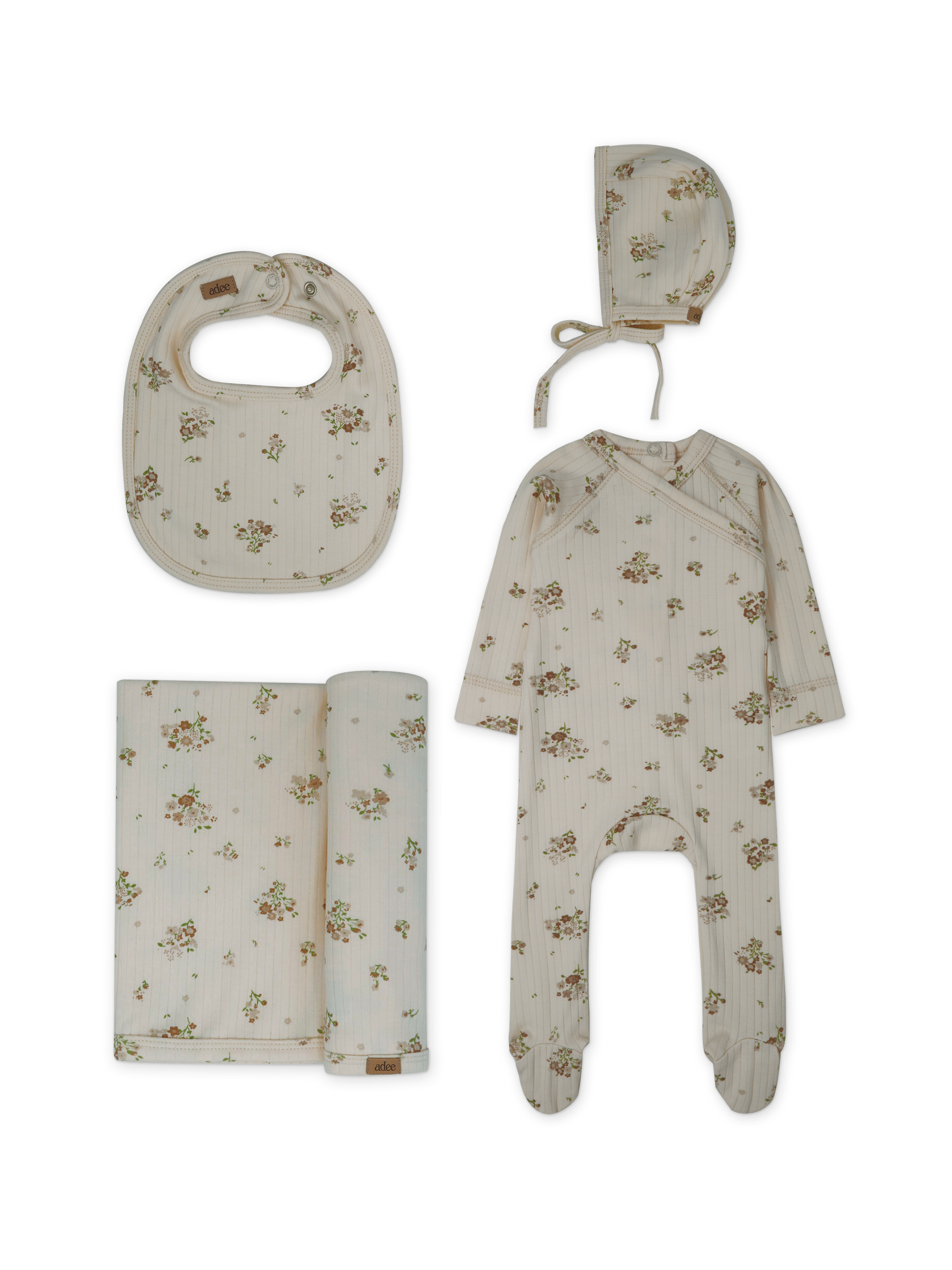 Bouquet Print Layette Set