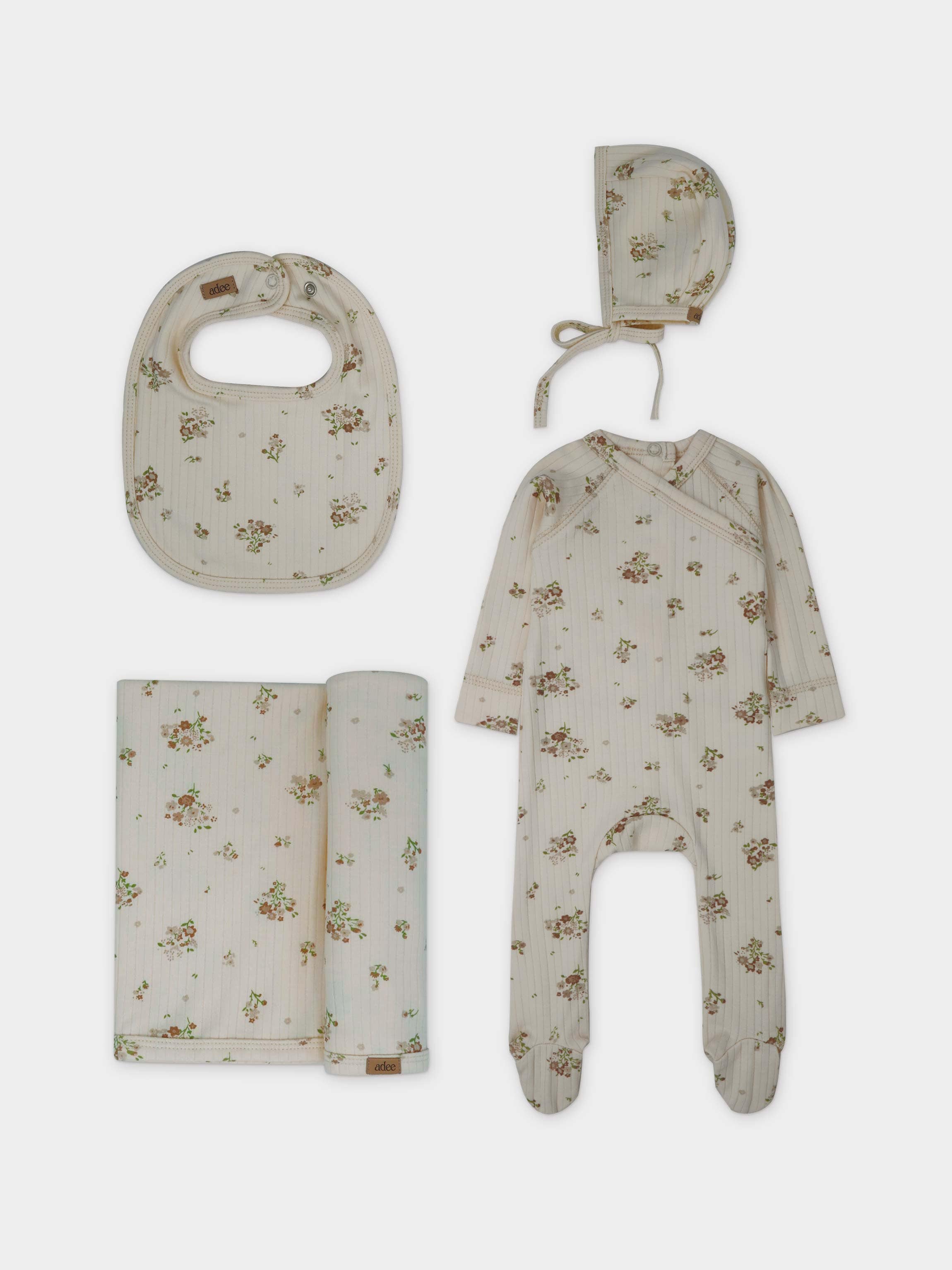 Bouquet Print Layette Set