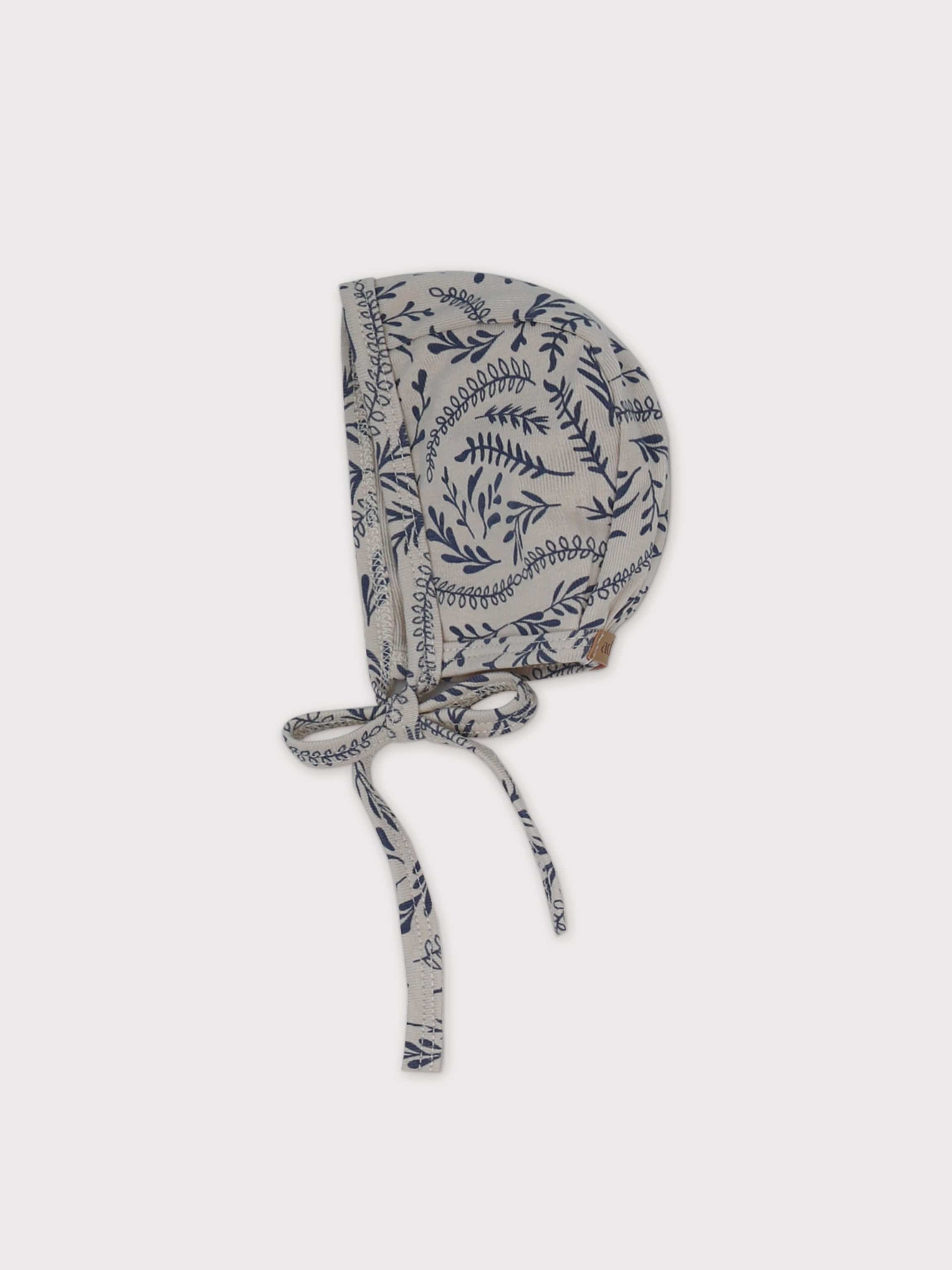 Paisley Print Bonnet-Blue