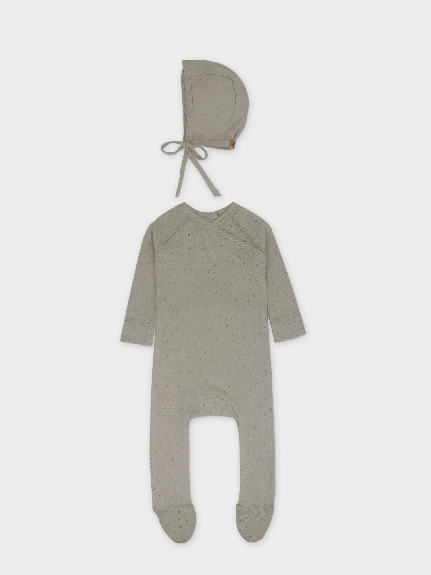 Pointelle Layette Set-Sand