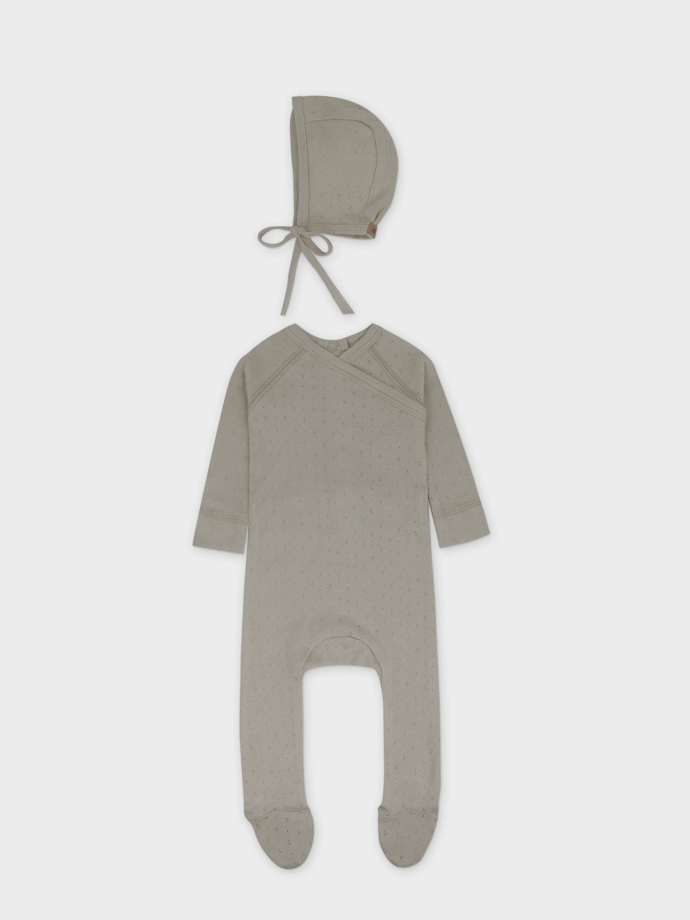 Pointelle Layette Set-Sand