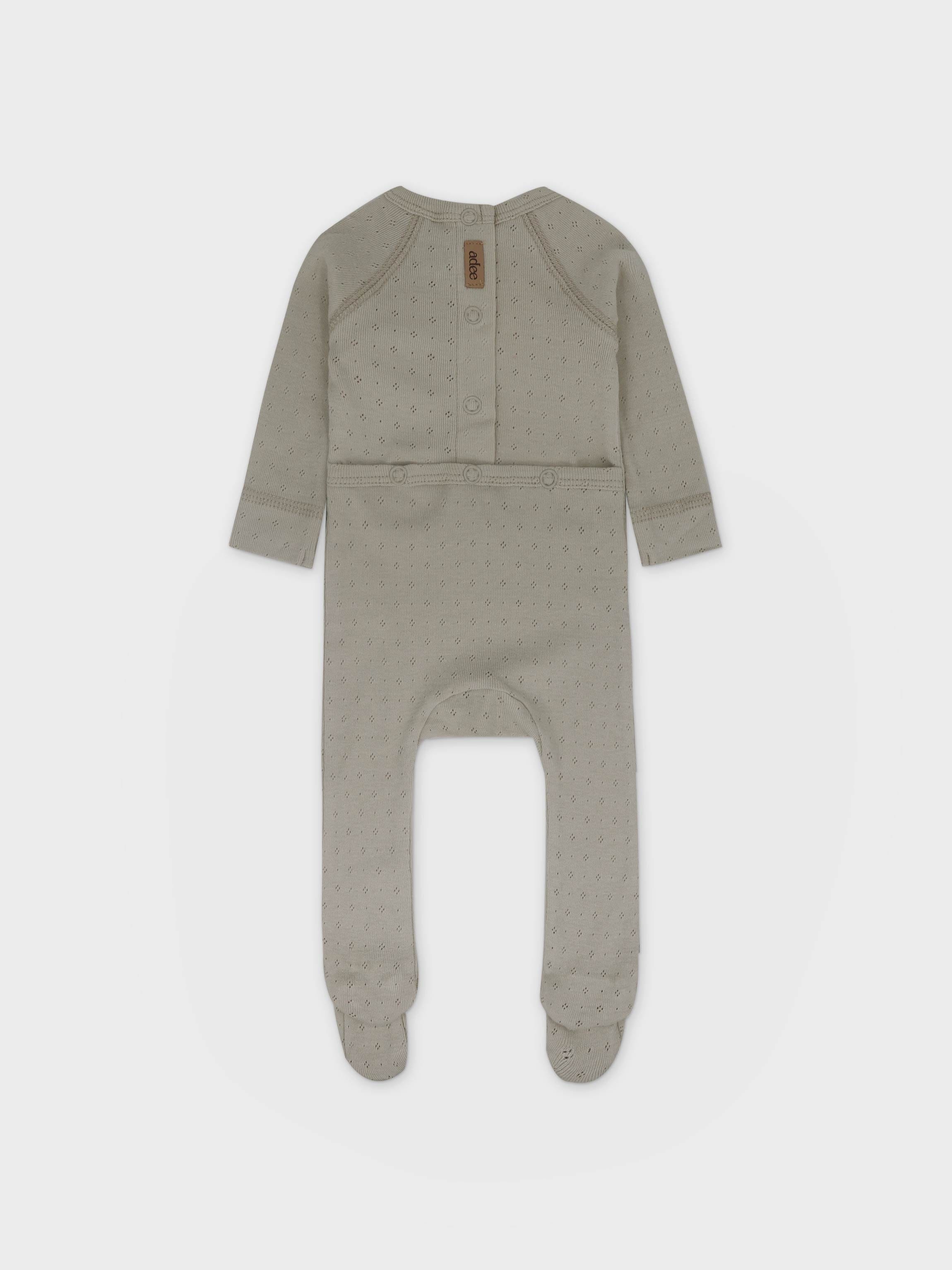 Pointelle Layette Set-Sand