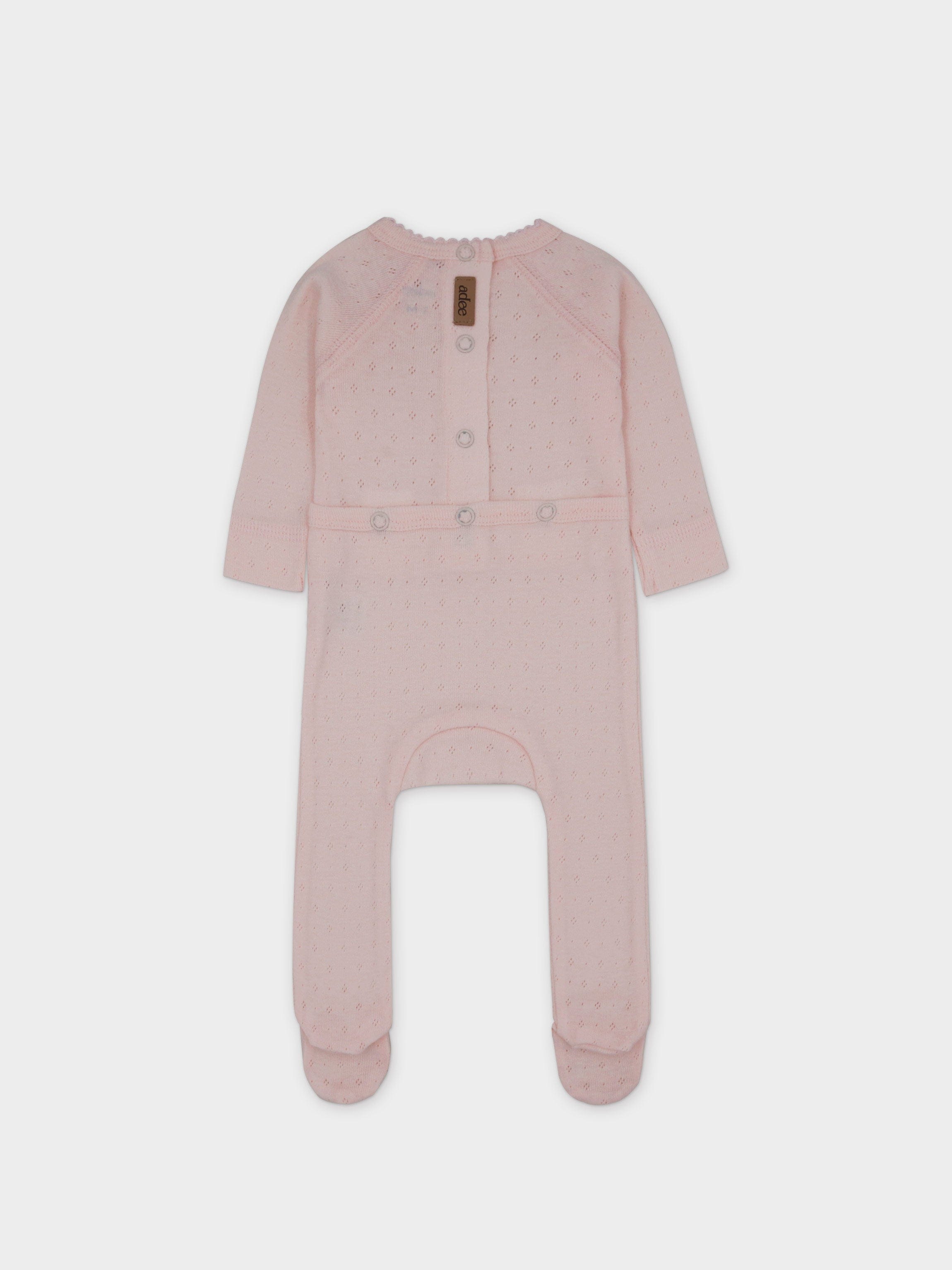 Pointelle Layette Set-Pink