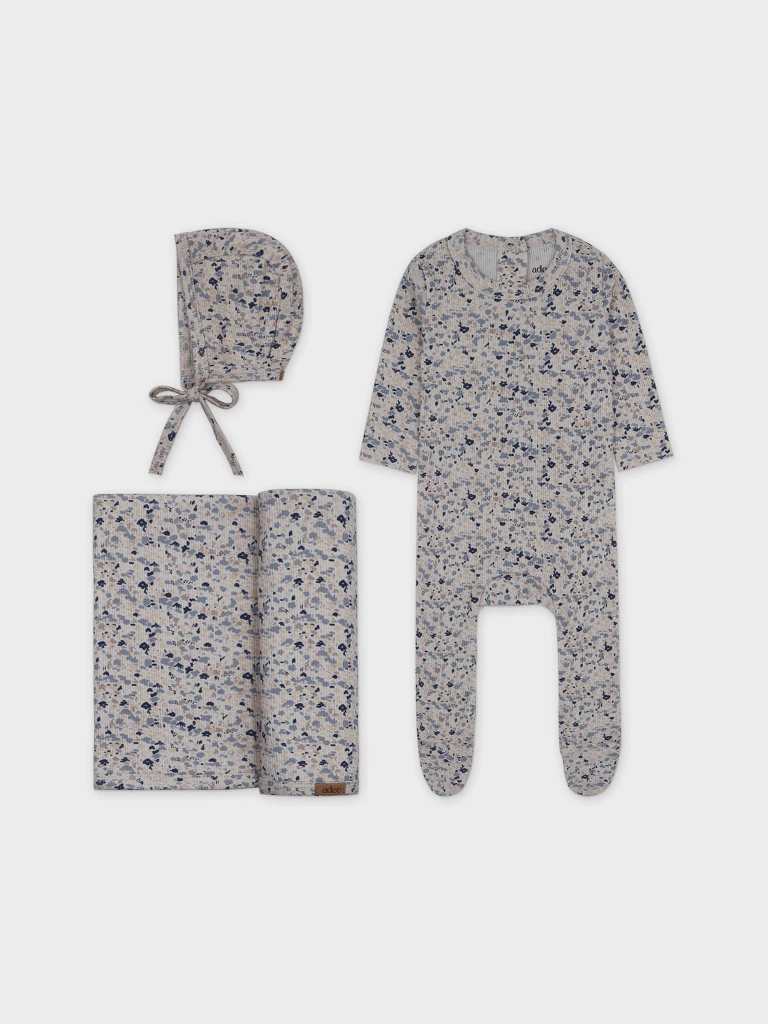 Water Color Layette Set-Blue