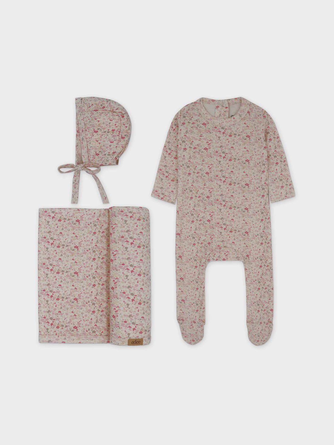 Water Color Layette Set-Pink