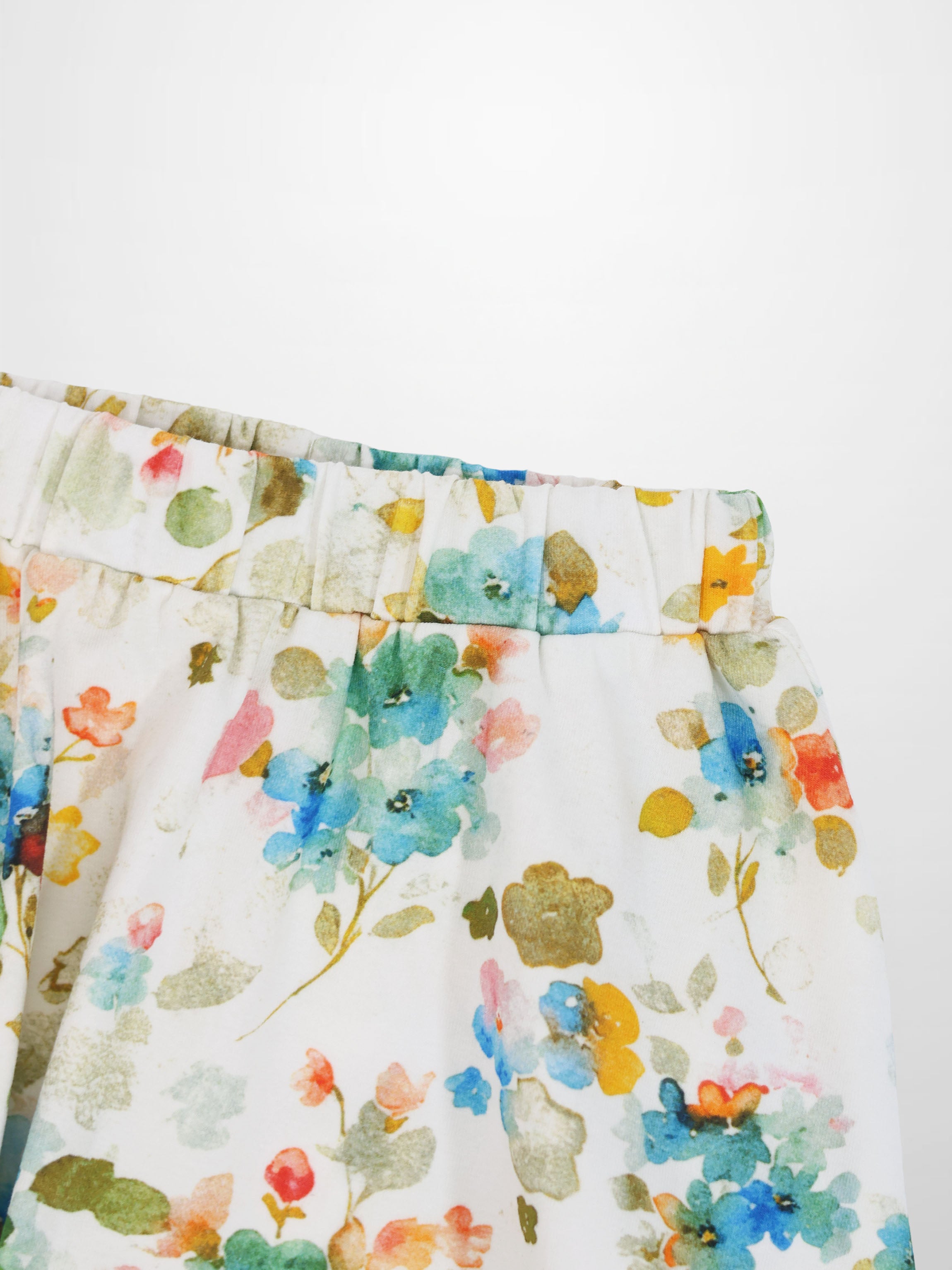 Adee pastel flower skirt for girls with floral print and elastic waistband