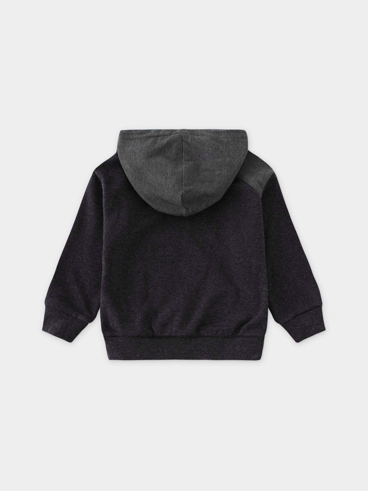 back view grey hoodie sweatshirt
