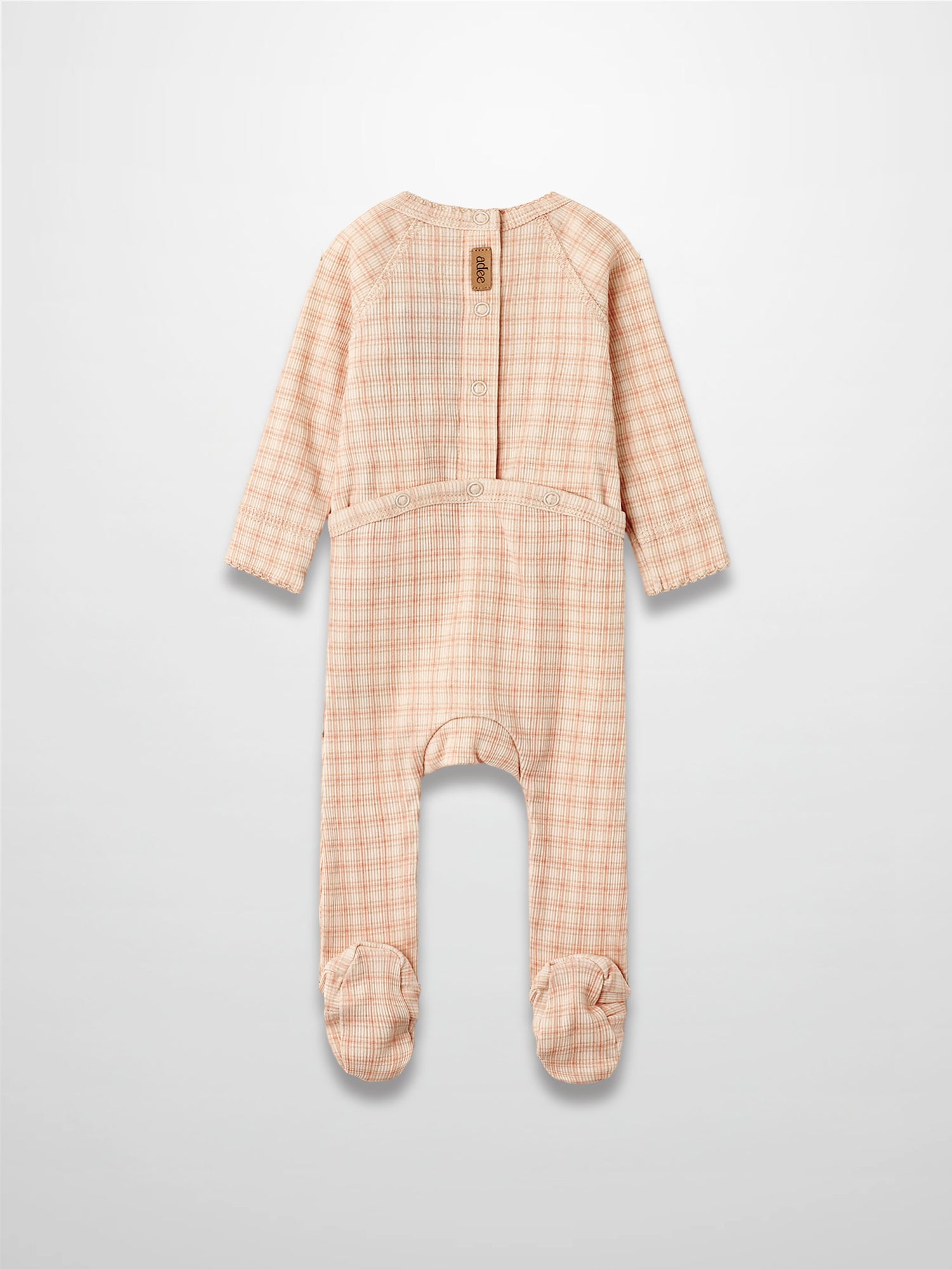 Oatmeal Grid Stretchy - Pink