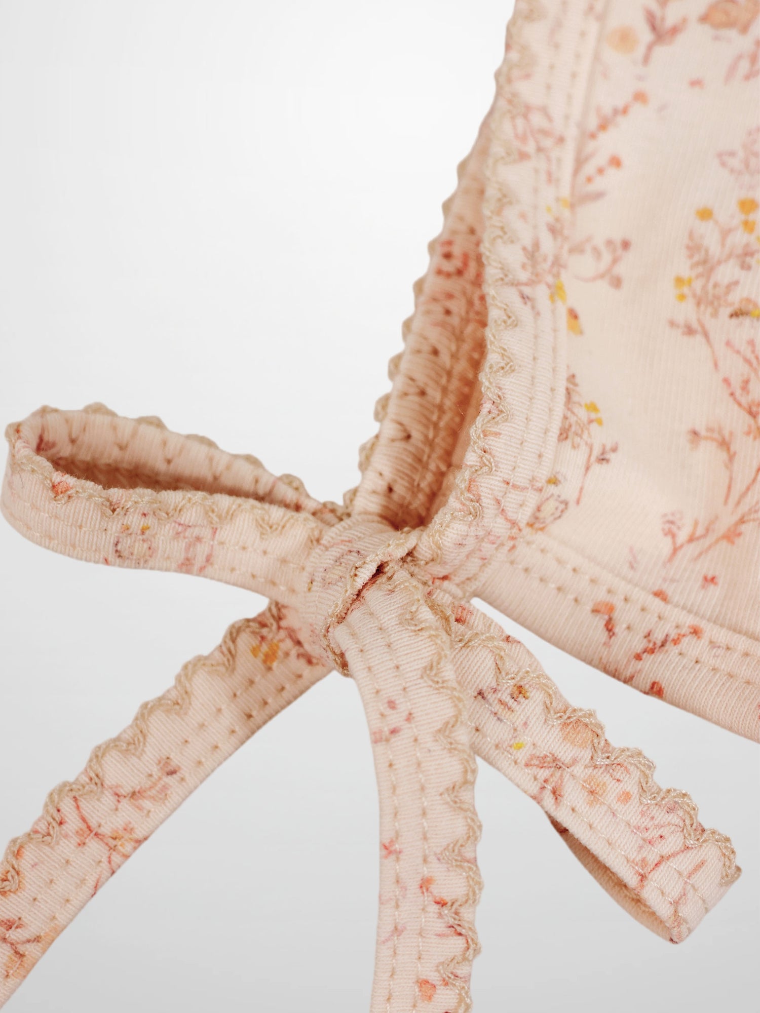 Sweet Meadow Bonnet, pink floral knit girls&