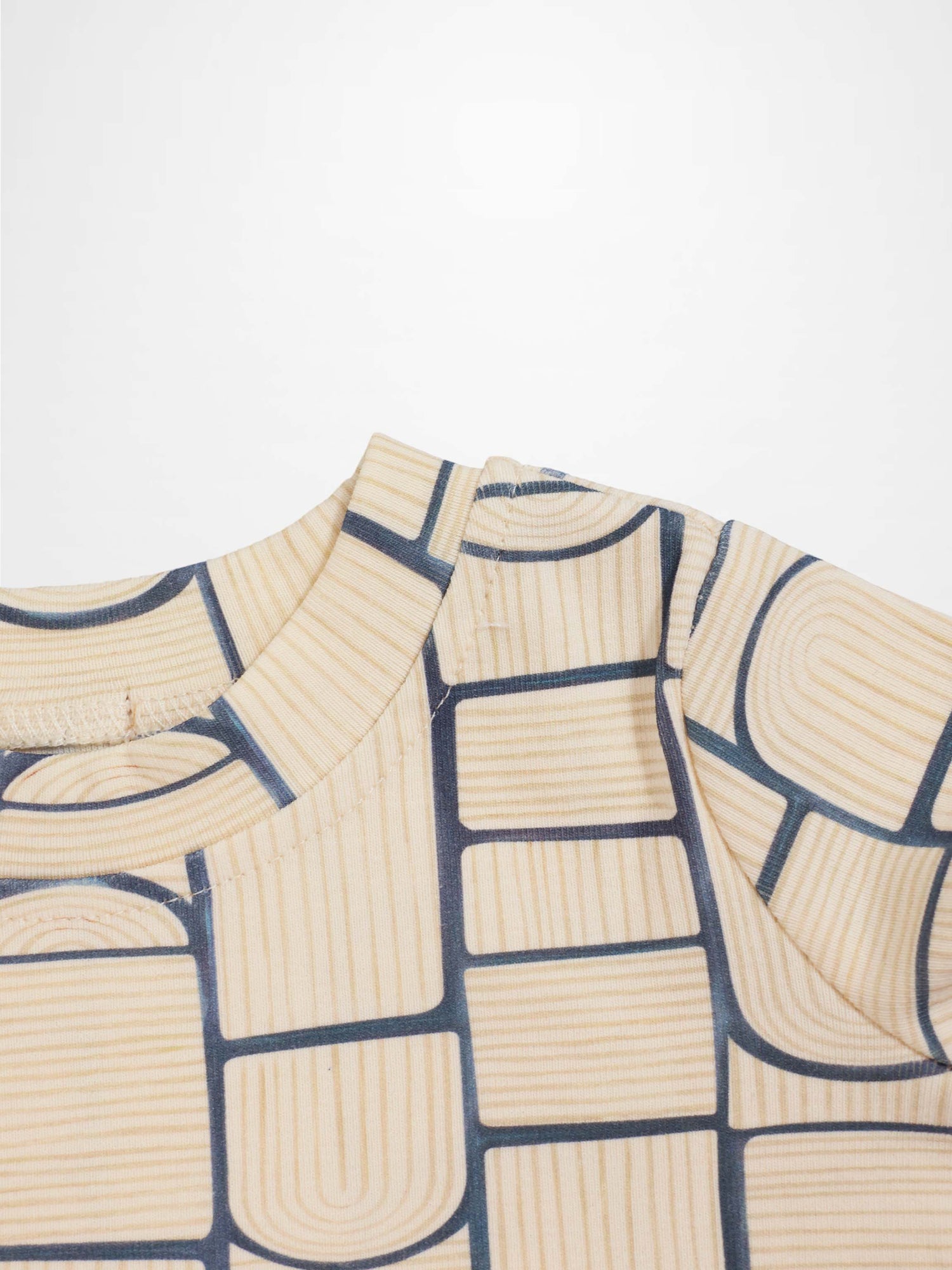 Abstract T-shirt for boys with light-blue geometric print