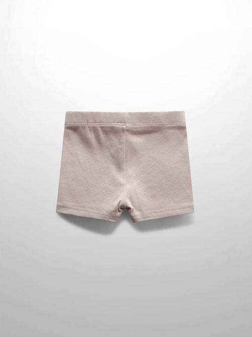 Biker Shorts Non Ribbed Light Tan by Adee; unisex basics bottoms