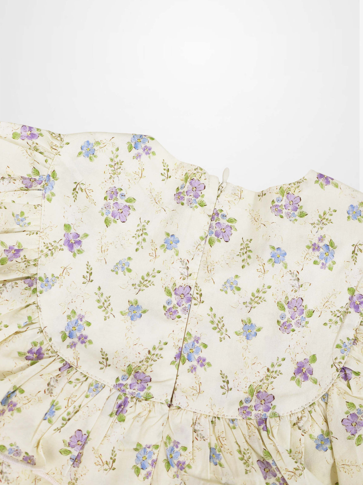 Ivory Flower Dress - Sleeveless, girls dressy by Adee, floral print.