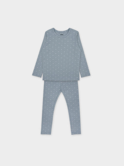 X Print Pajama-Blue