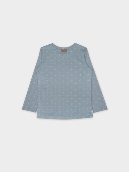 X Print Pajama-Blue