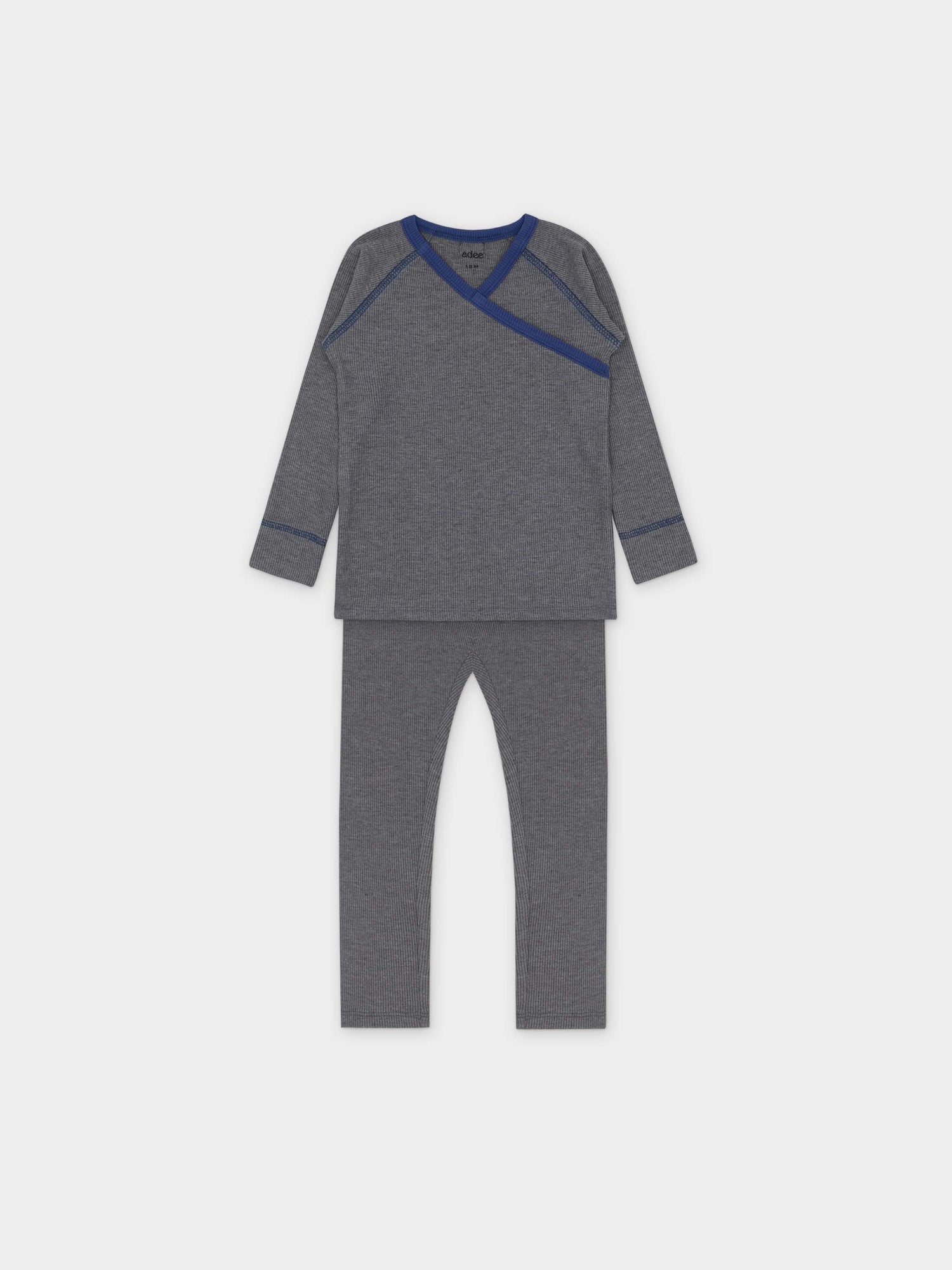 Outside Stitch Pajama-Grey