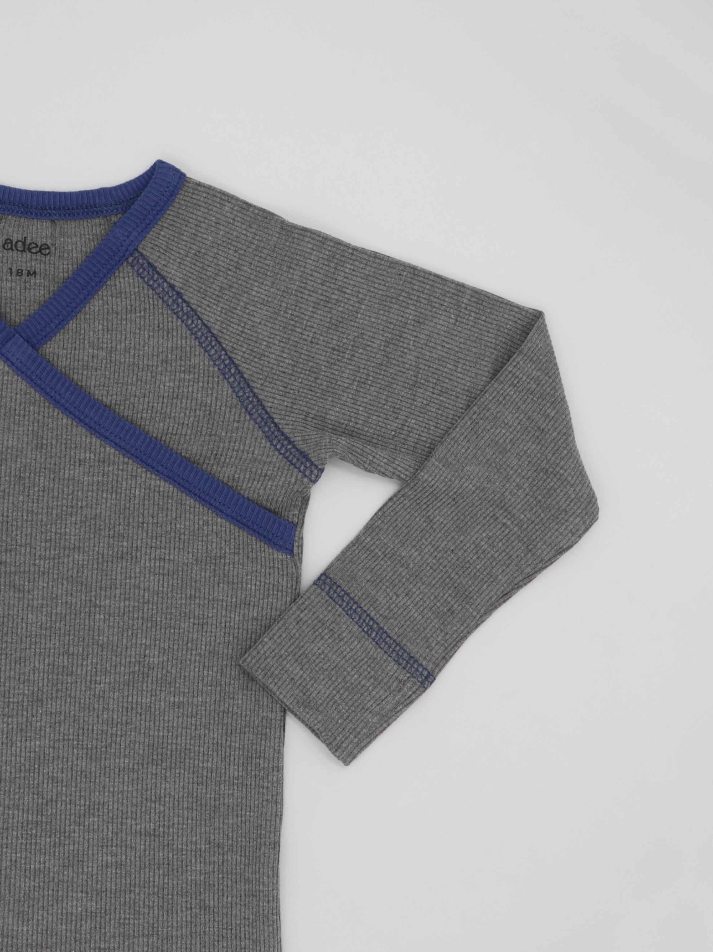 Outside Stitch Pajama-Grey