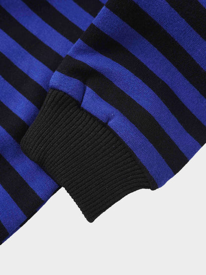 Striped Sweatshirt - Blue &amp; Black