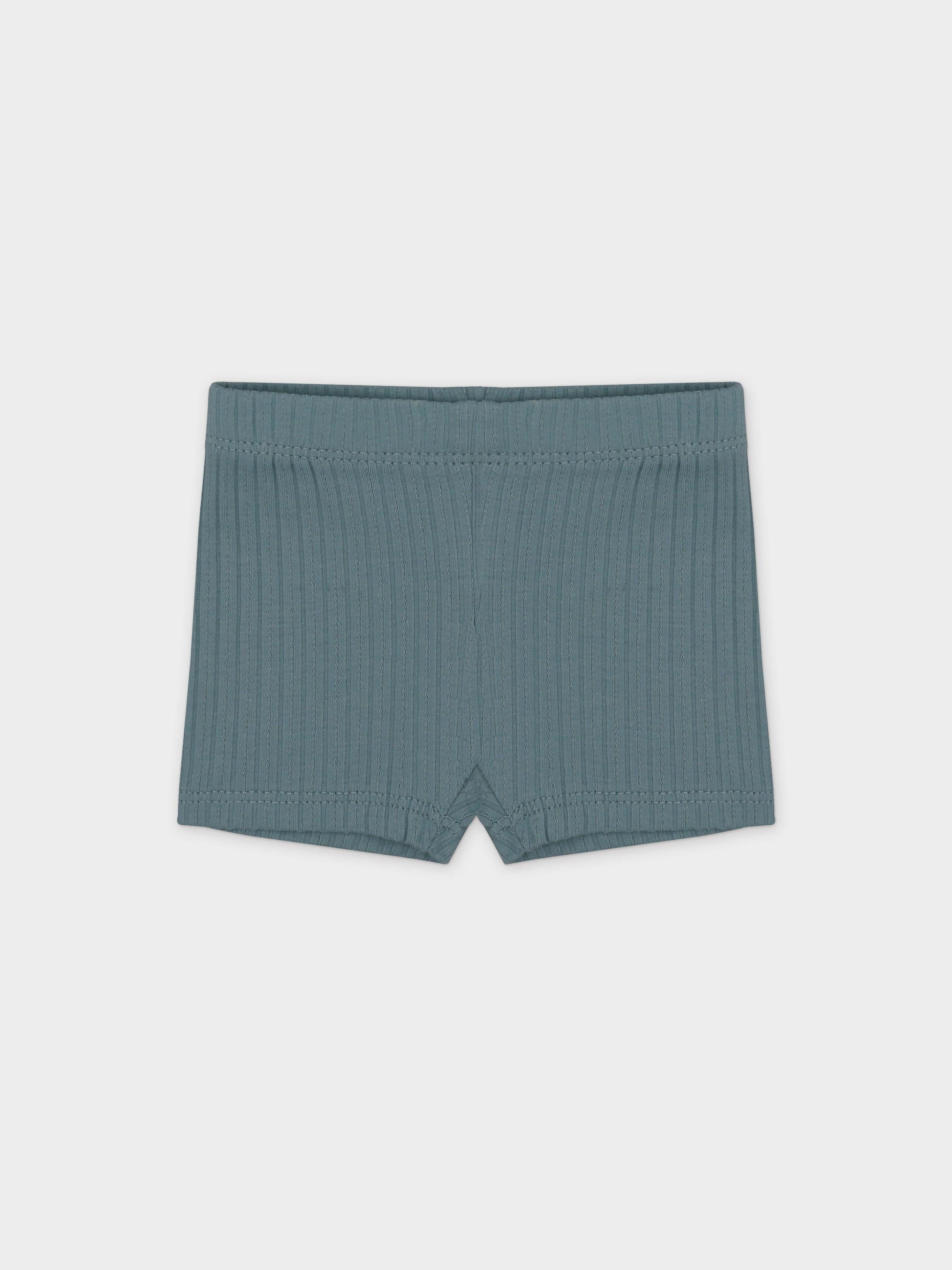 Pointelle V-Neck Short Set-Sea Blue