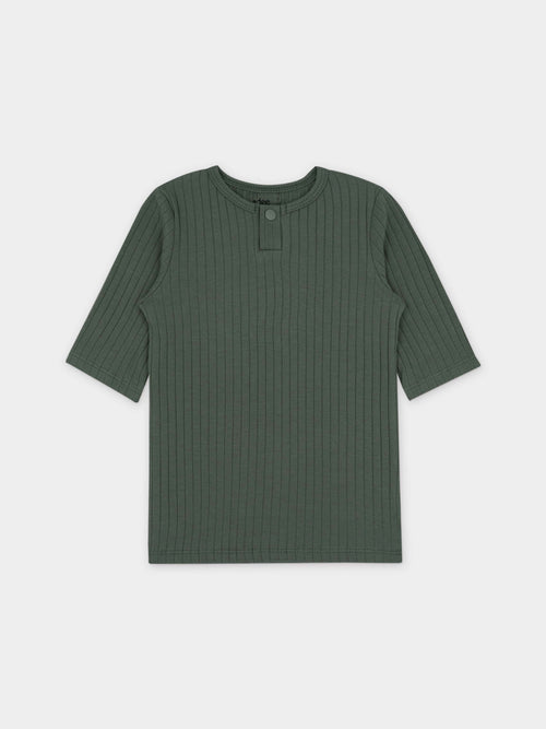 Green ribbed kids&