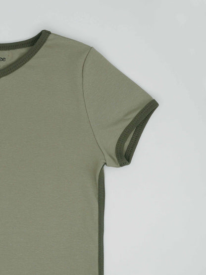 Racer Trim Short Sleeve T-Shirt-Green