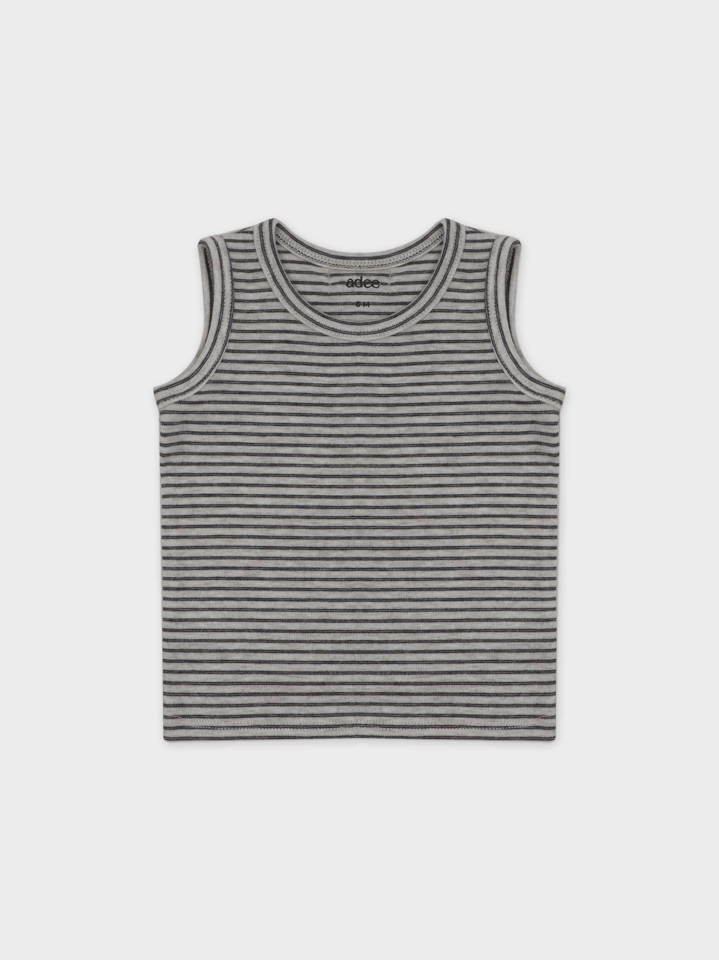 Tank Set-Tan &amp; Black Stripe