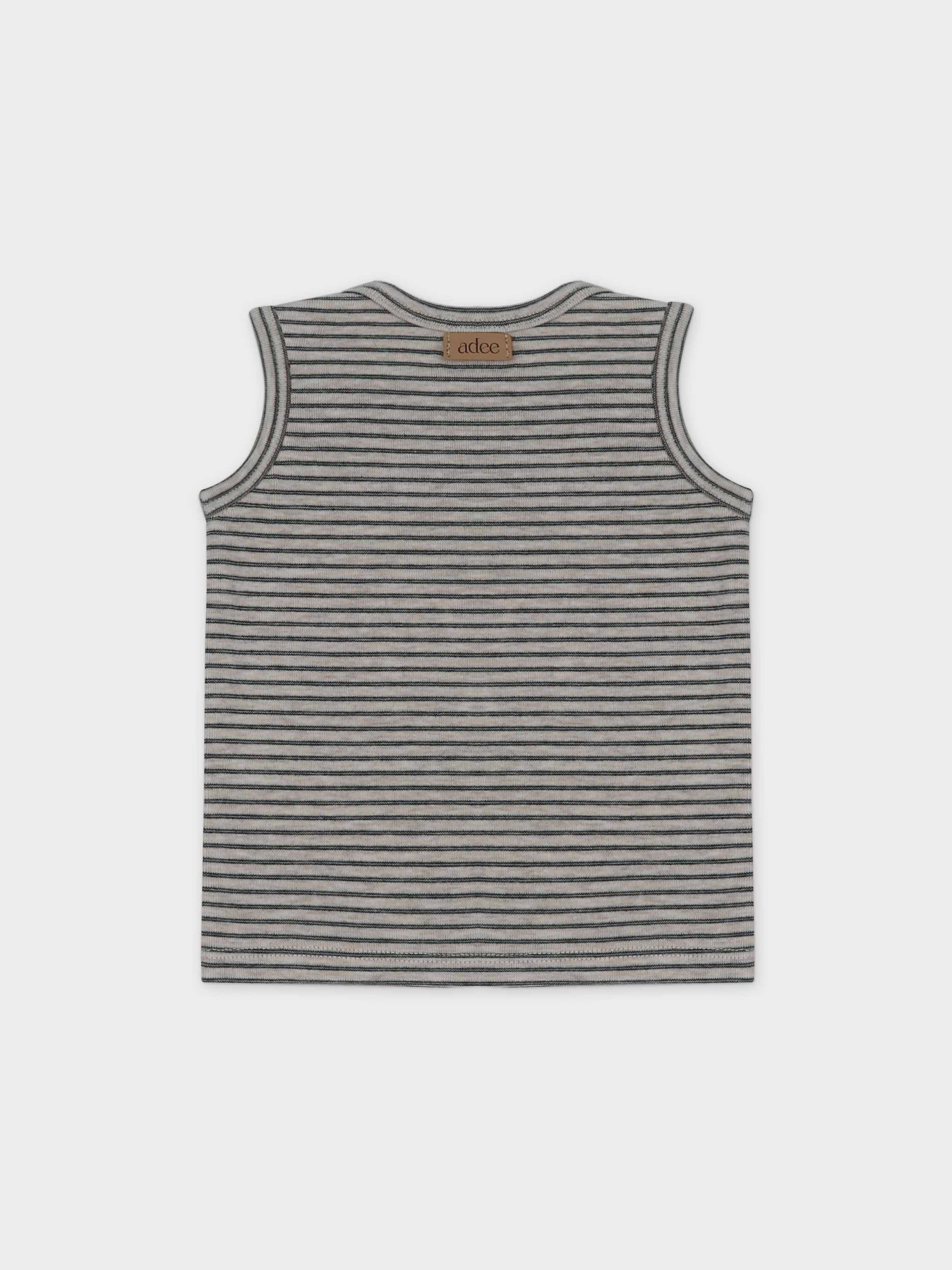 Tank Set-Tan &amp; Black Stripe