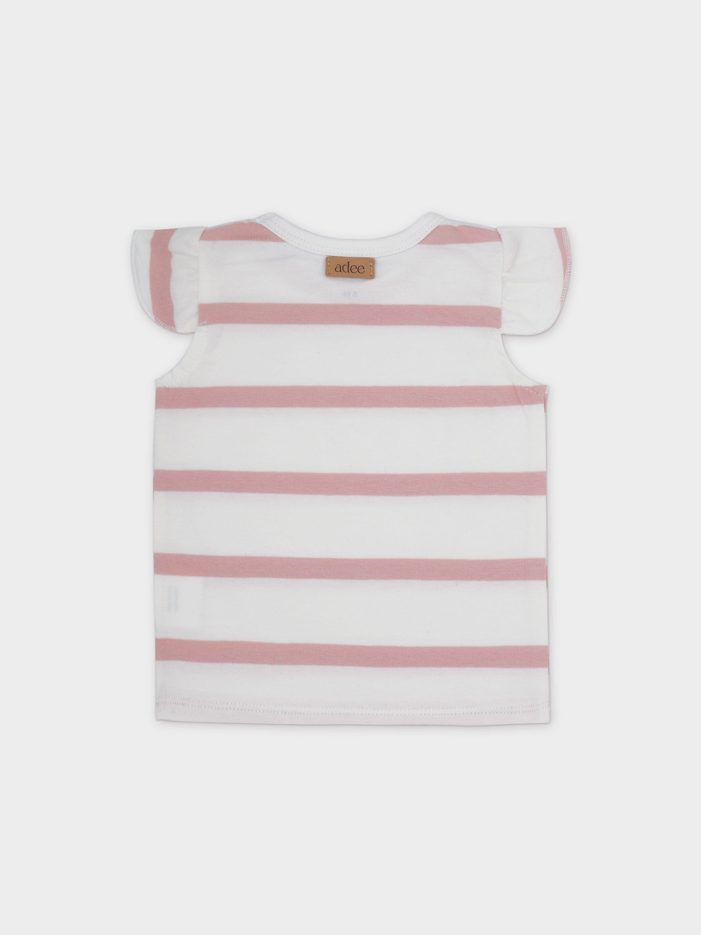 Tank Set with Ruffles-Pink &amp; White Stripe