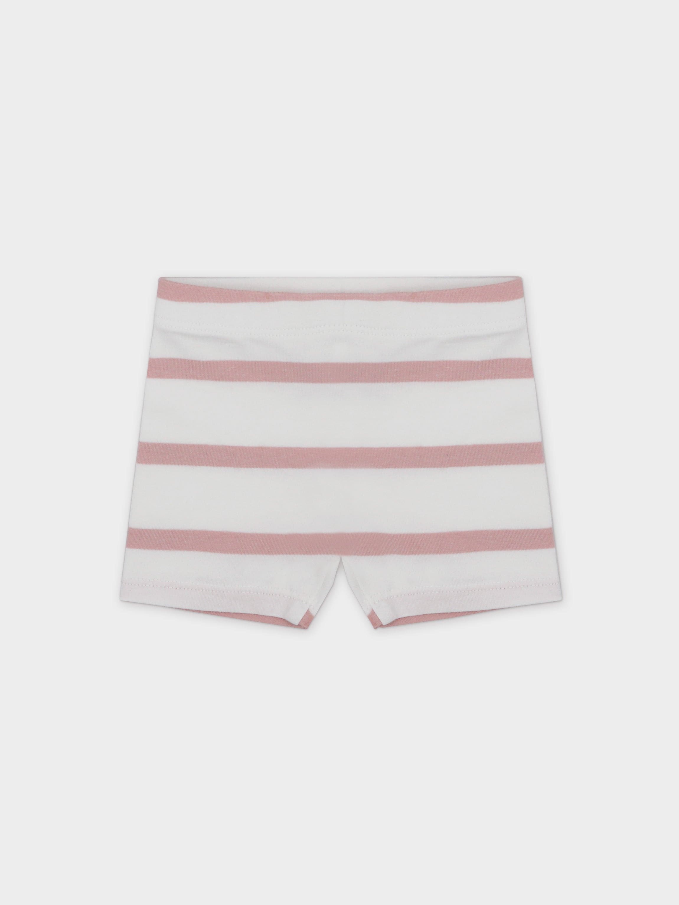 Tank Set with Ruffles-Pink &amp; White Stripe