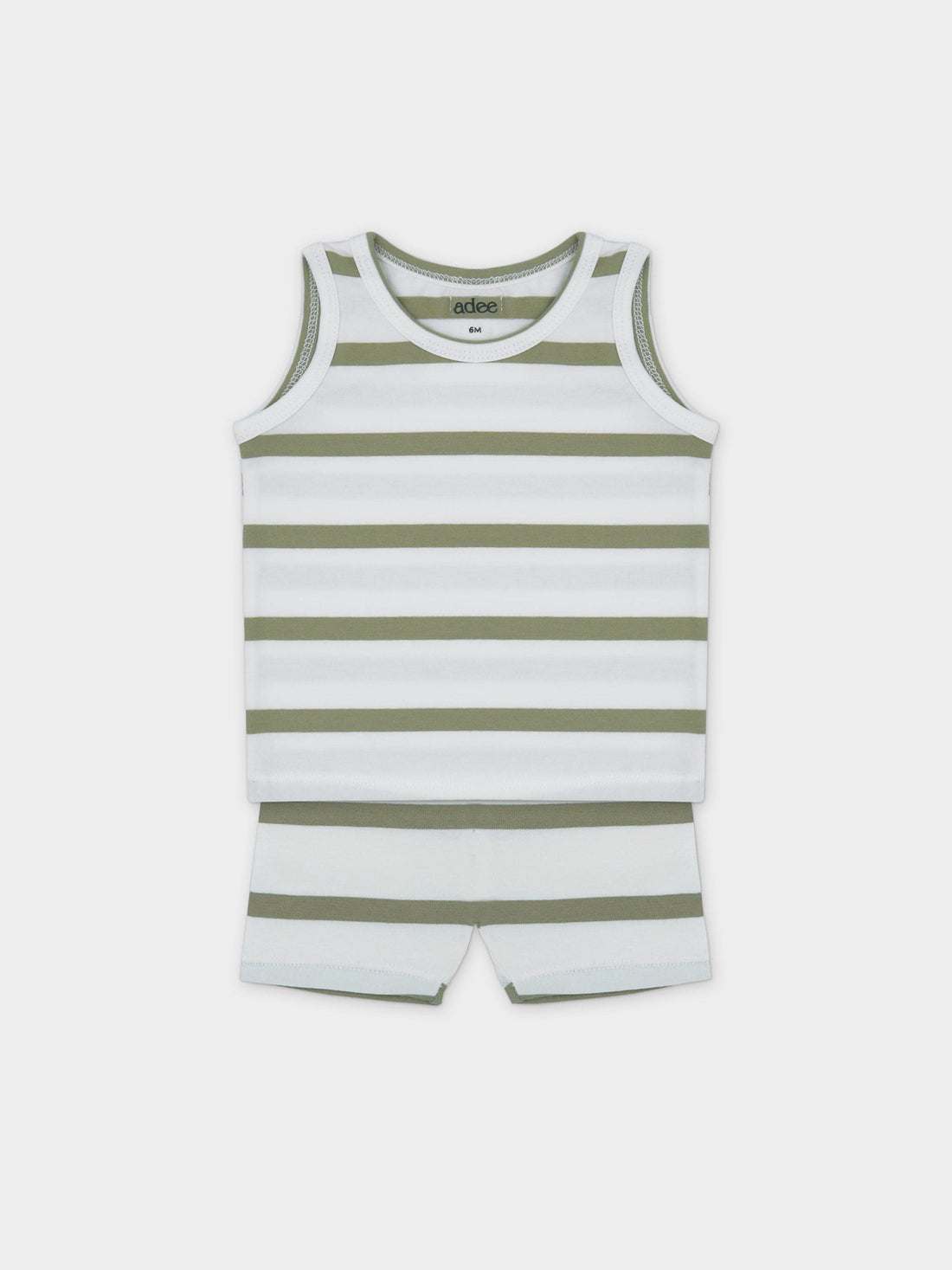 Tank Set-Green &amp; White Stripe