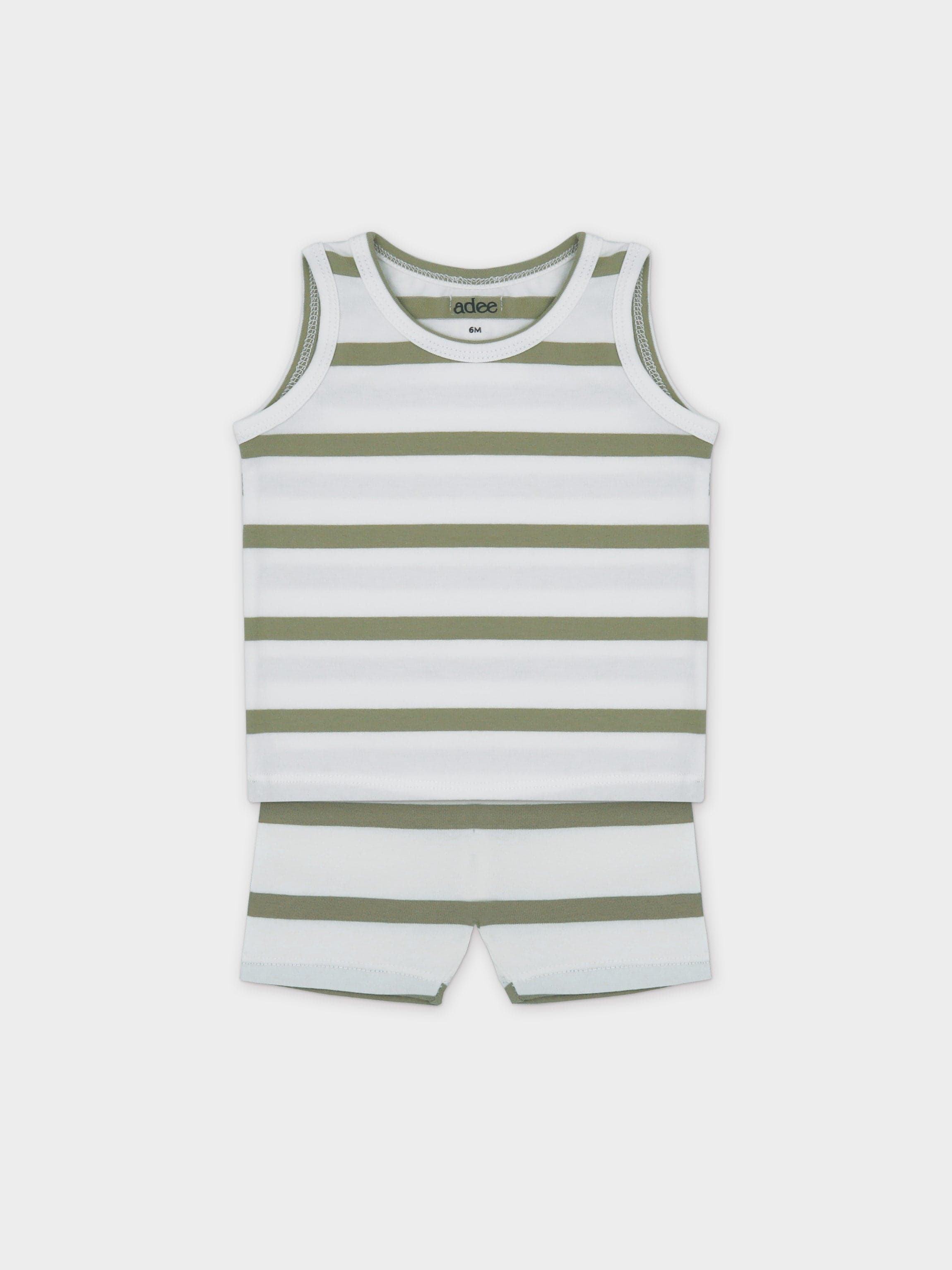 Tank Set-Green &amp; White Stripe