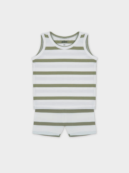 Tank Set-Green &amp; White Stripe