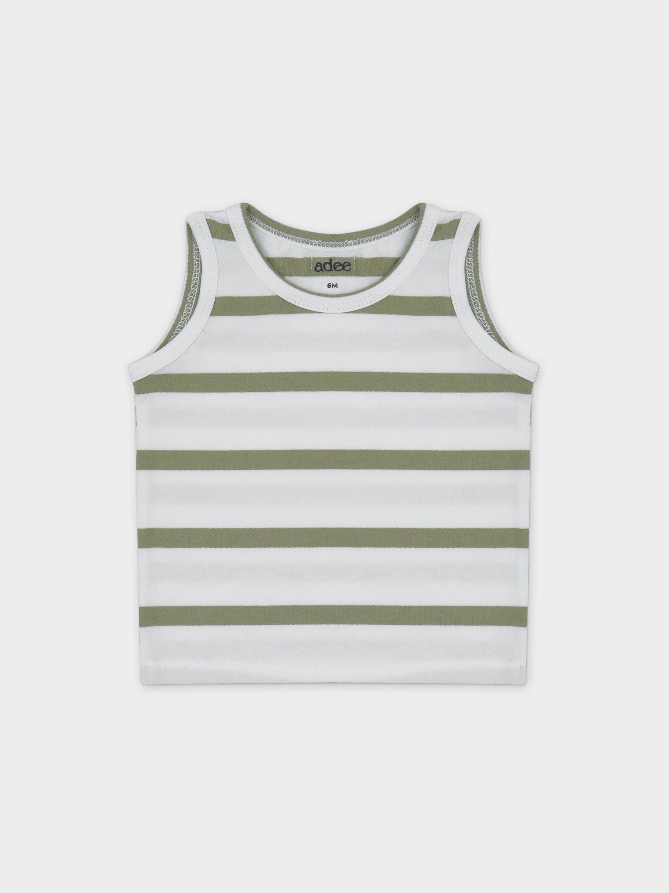 Tank Set-Green &amp; White Stripe