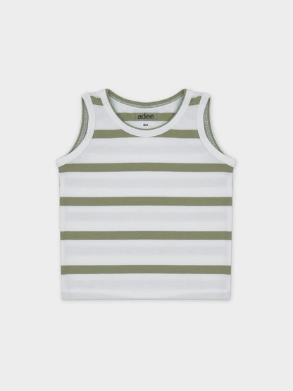 Tank Set-Green &amp; White Stripe