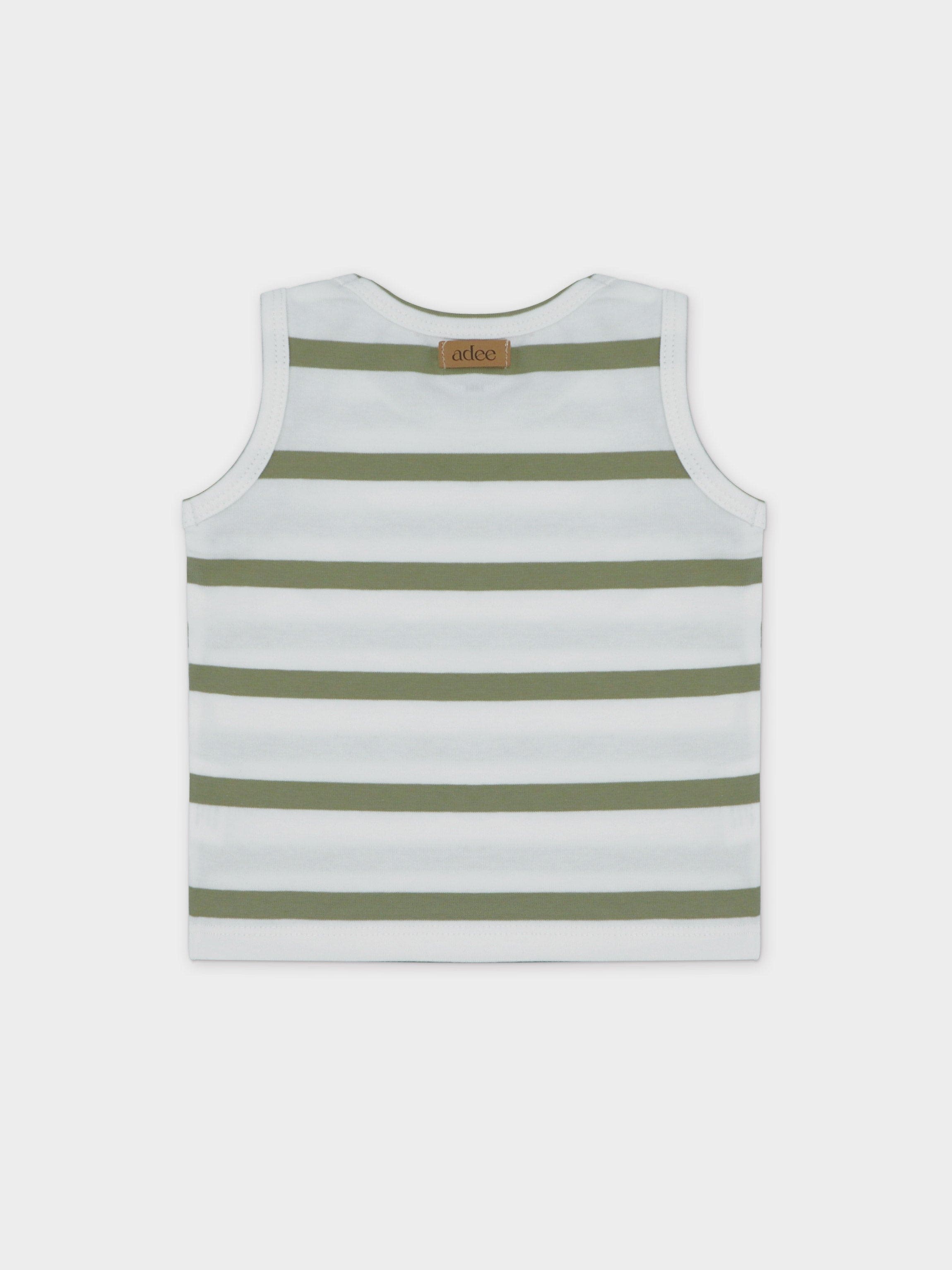 Tank Set-Green &amp; White Stripe