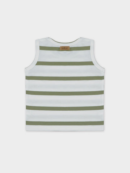 Tank Set-Green &amp; White Stripe