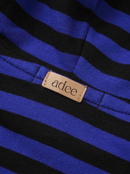 Striped Sweatshirt - Blue &amp; Black