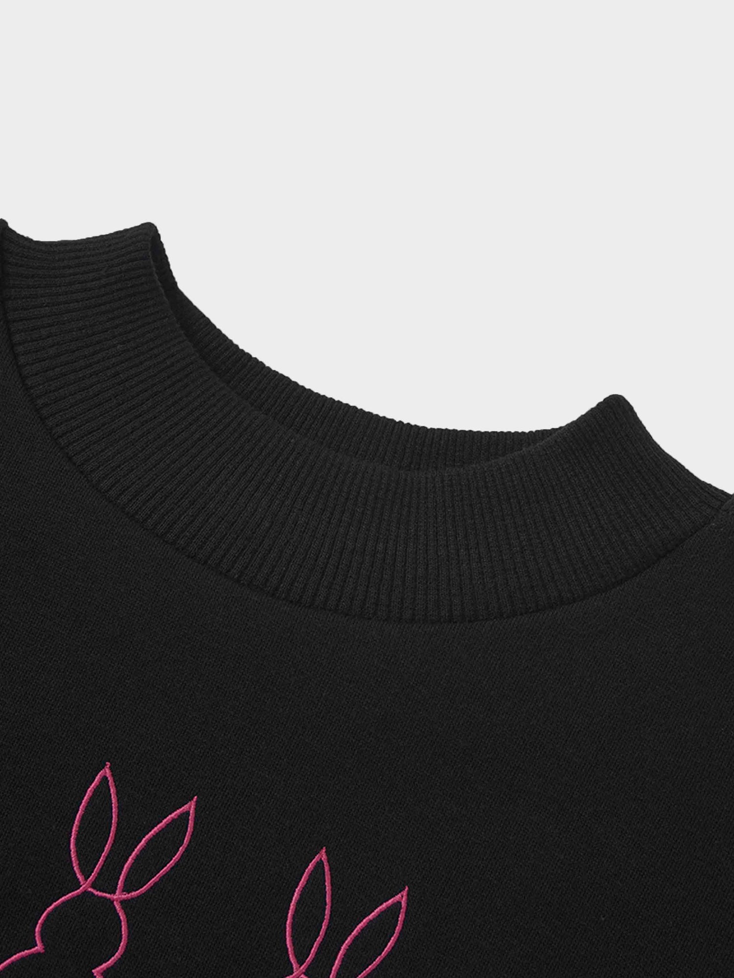 Embroidered Bunny Sweatshirt - Pink