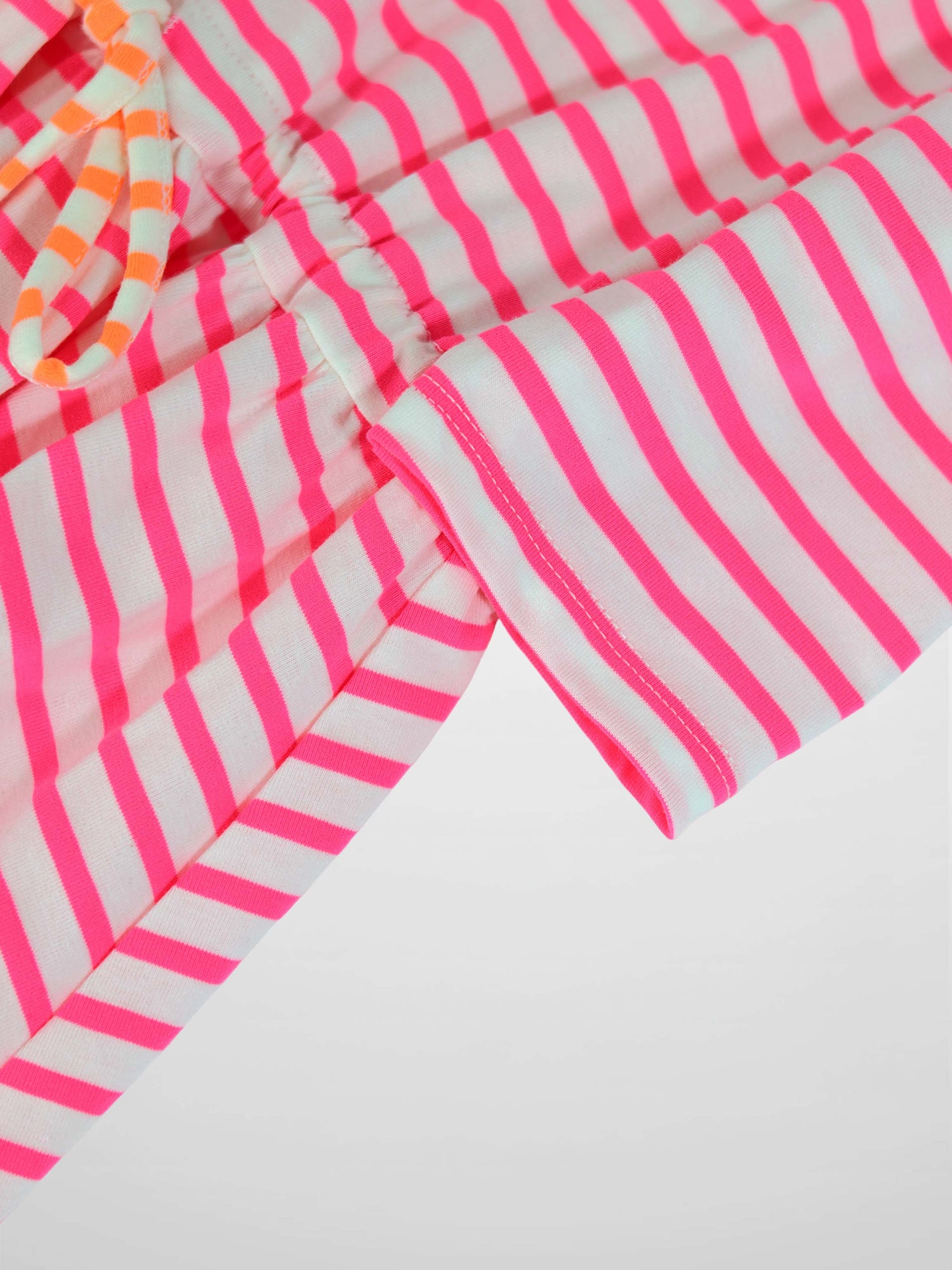 Neon Pink Striped Dress for Girls by Adee, 3/4 sleeve