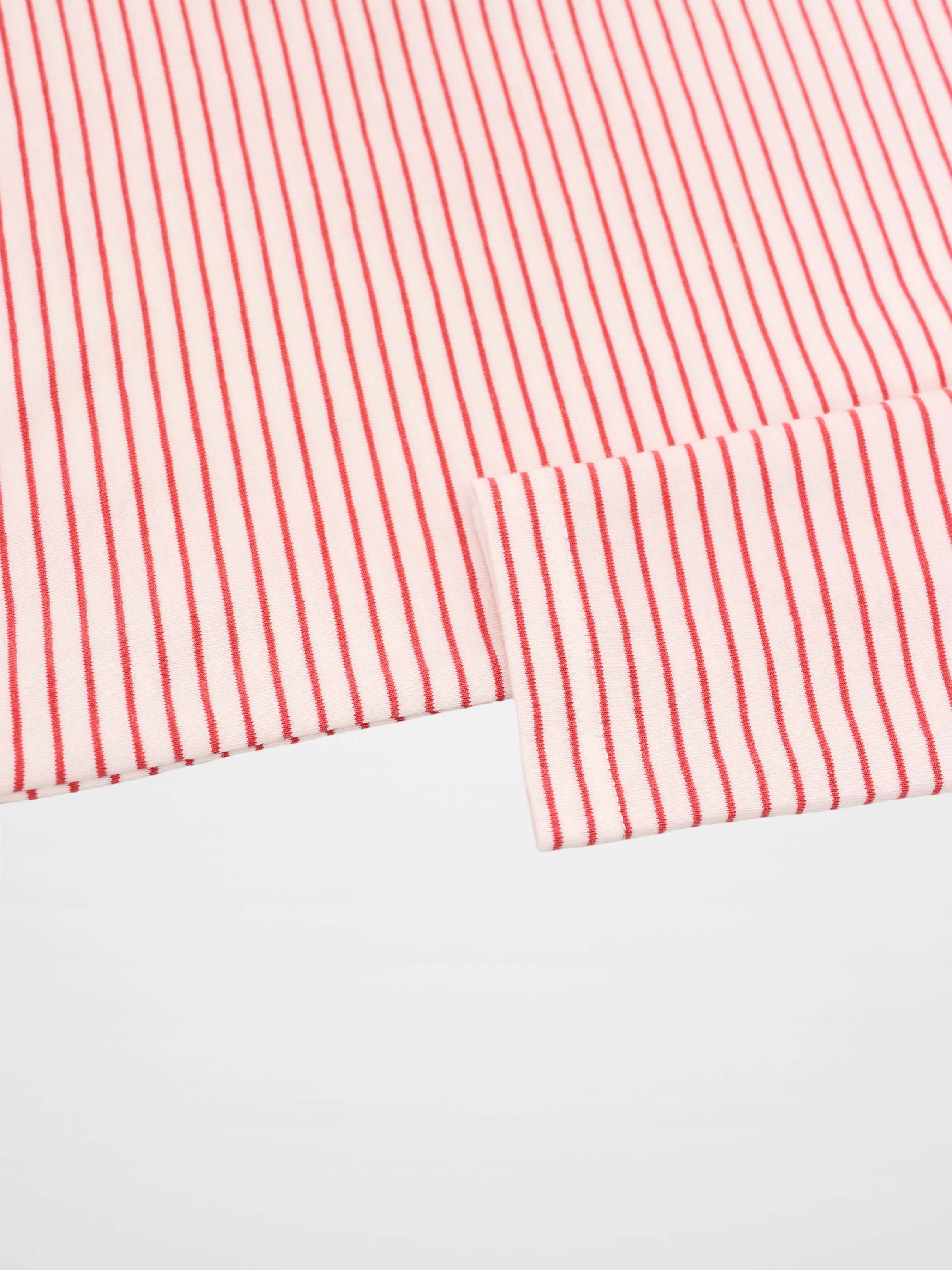 Pink and white striped 3/4 sleeve girls&