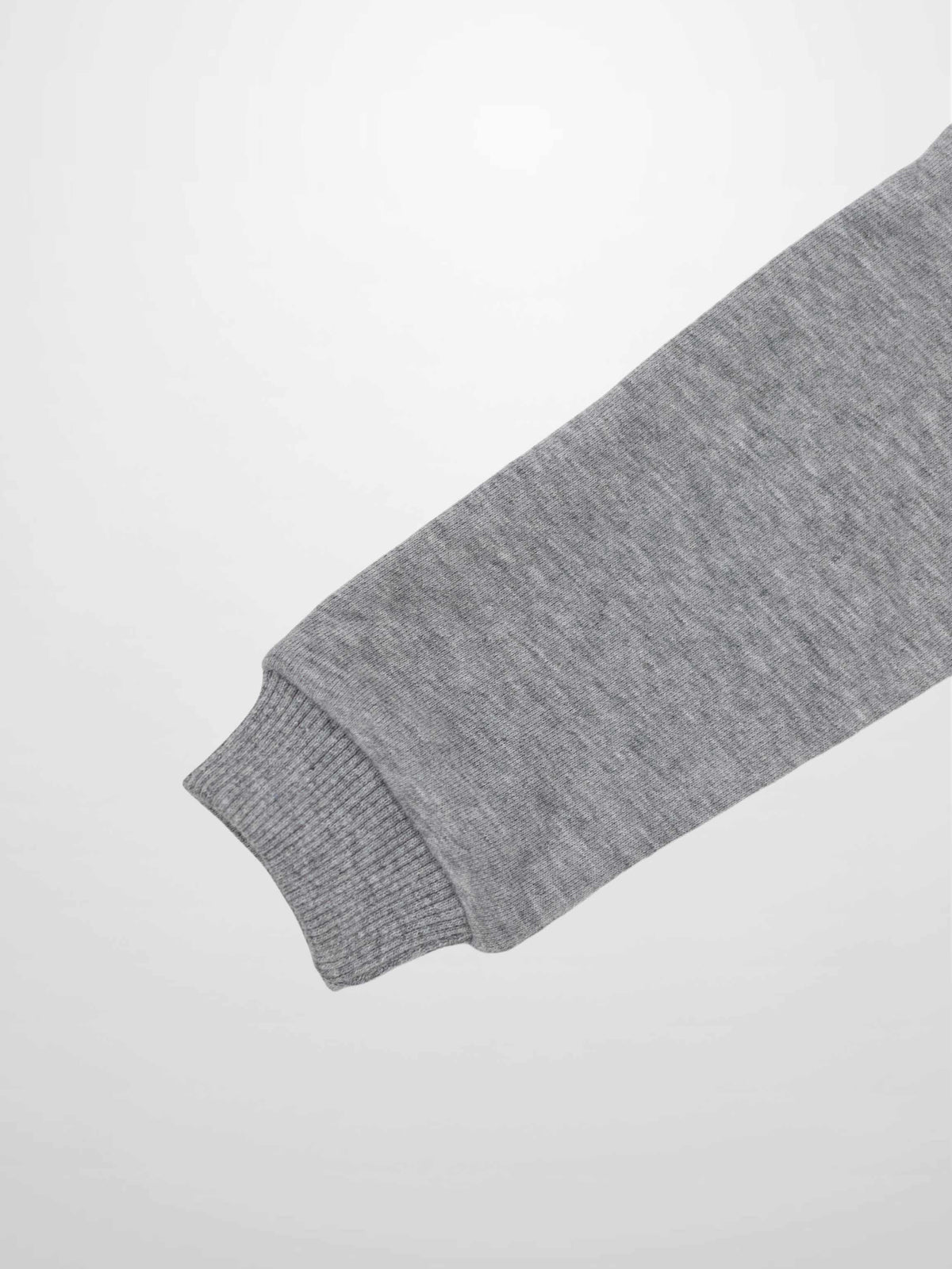 Bike Sweatshirt - Grey sleeve with ribbed cuff in soft knit fabric.
