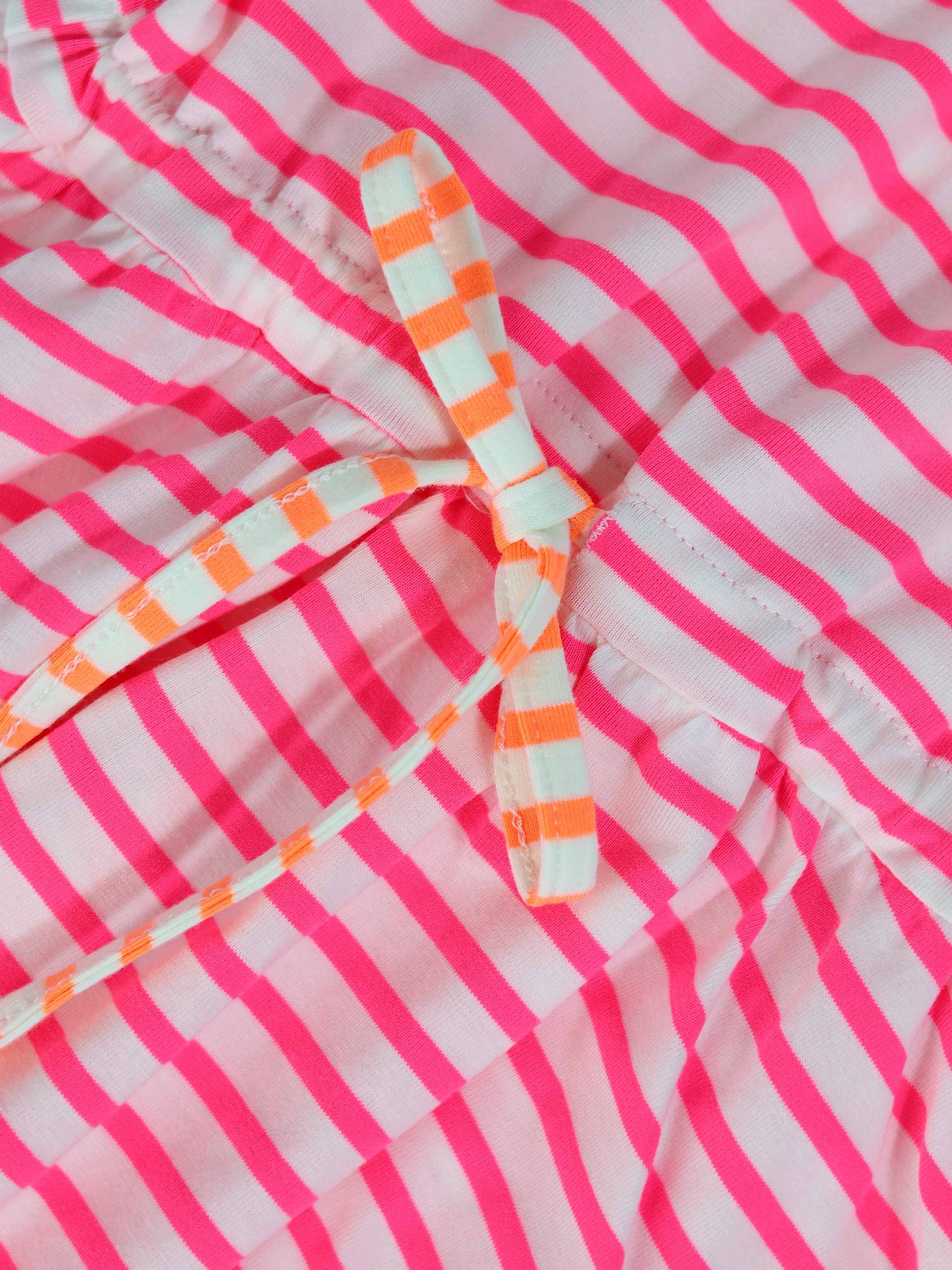 Neon pink striped girls&