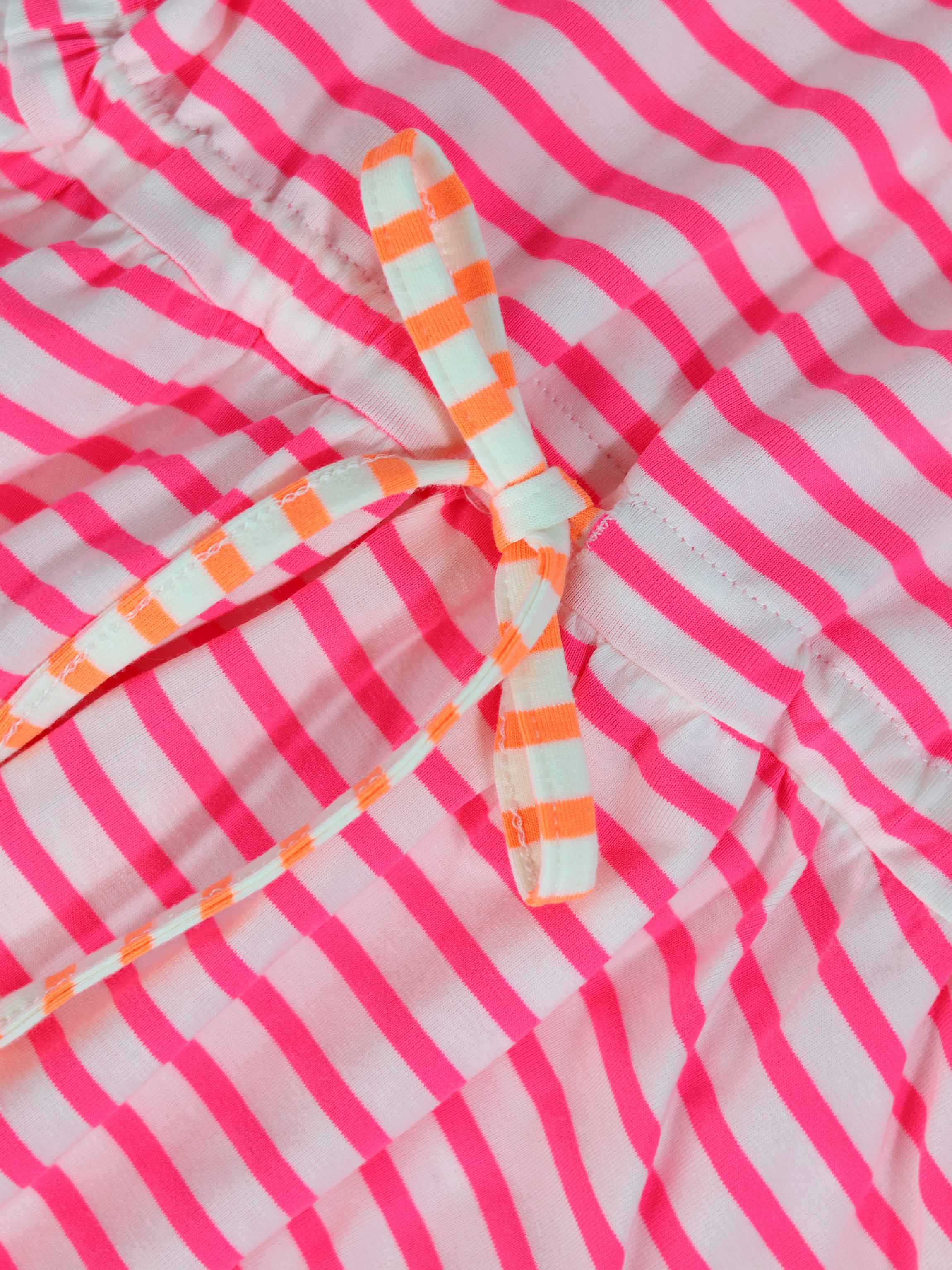 Neon pink striped girls&