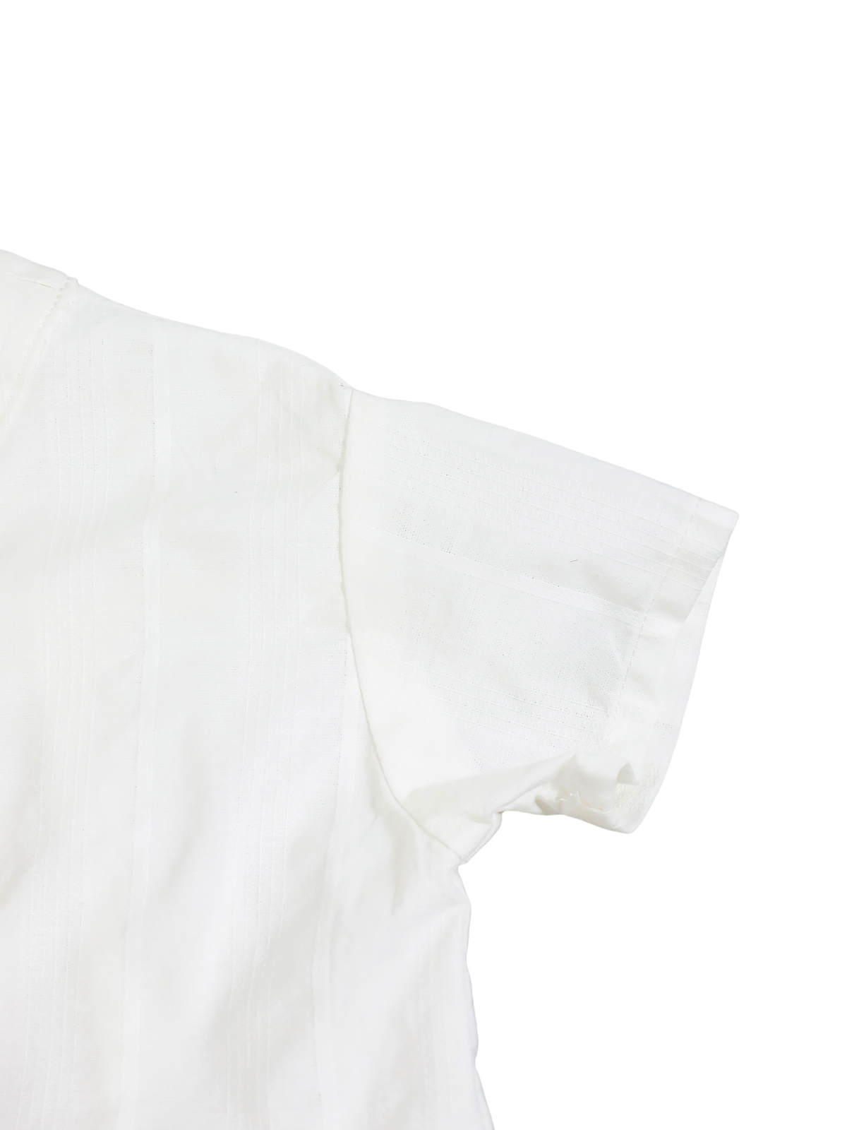 Textured White Cotton Shirt