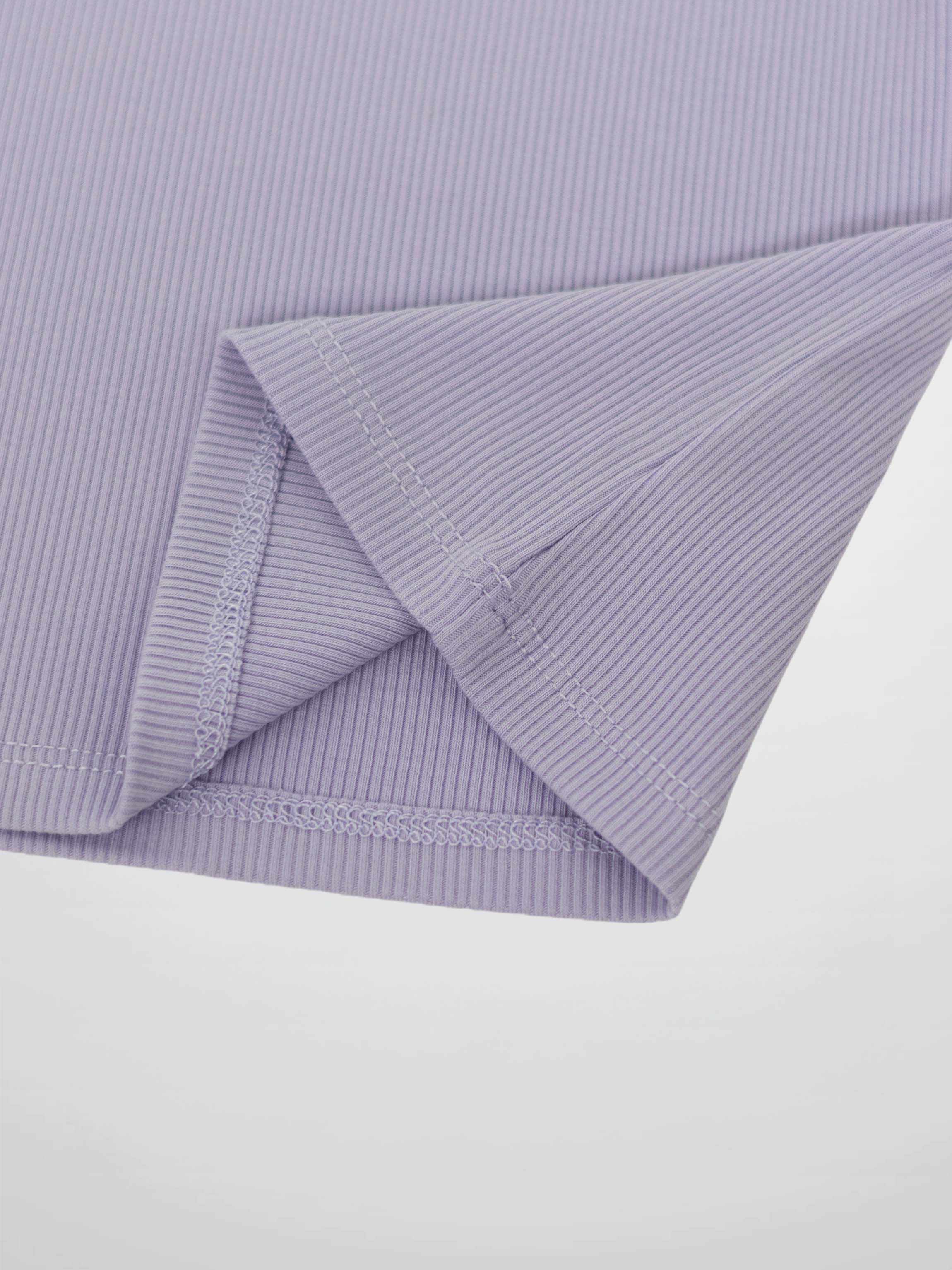 Purple Flared Circle Skirt For Girls With Thin-Ribbed Texture – Adee
