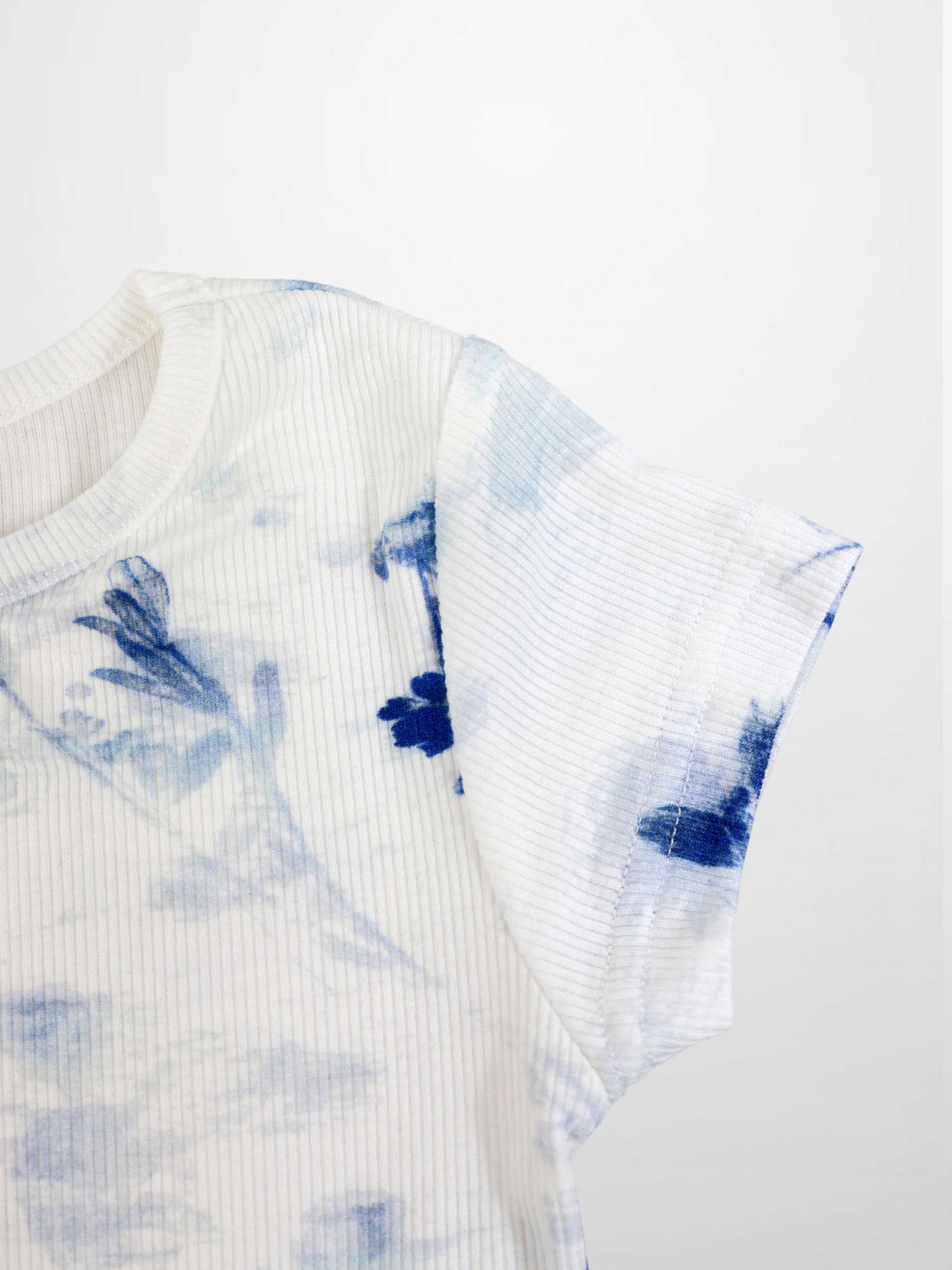 Blue Flower T-Shirt for girls, short-sleeve, Adee dressy top