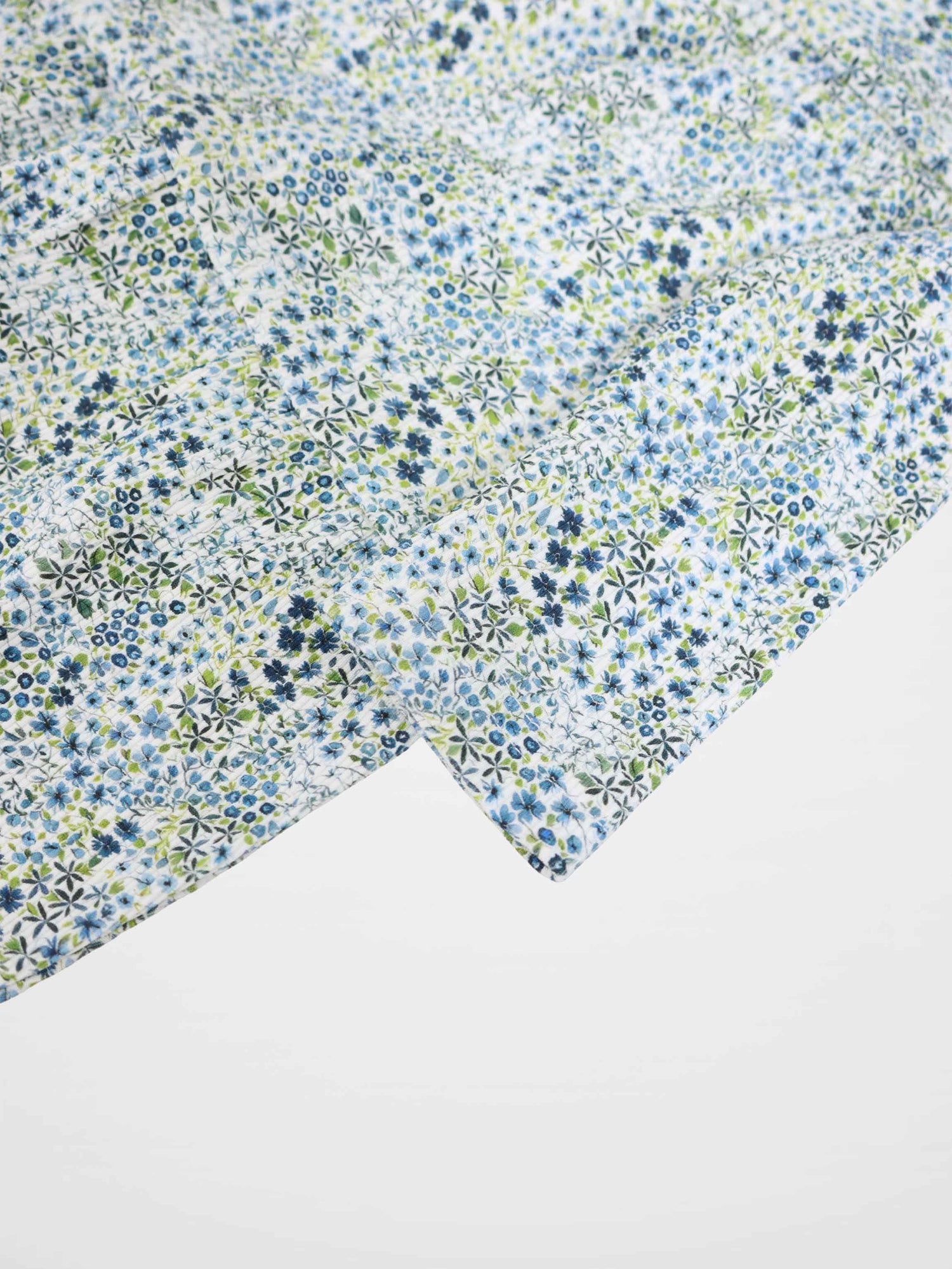 Blue Floral Robe - 3/4 Sleeves